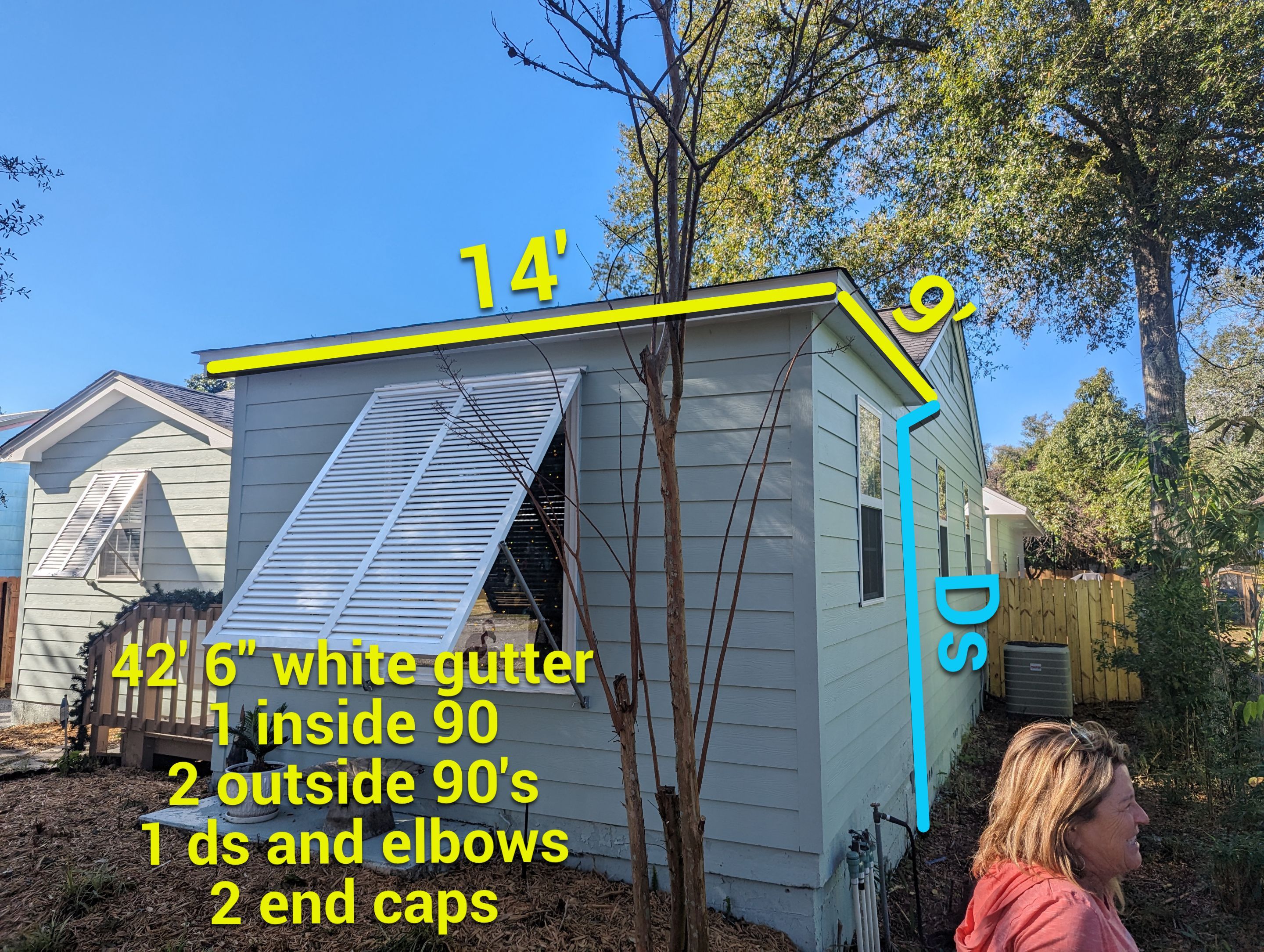 White Seamless Gutters for Panama City FL Homes by Gutter Professors