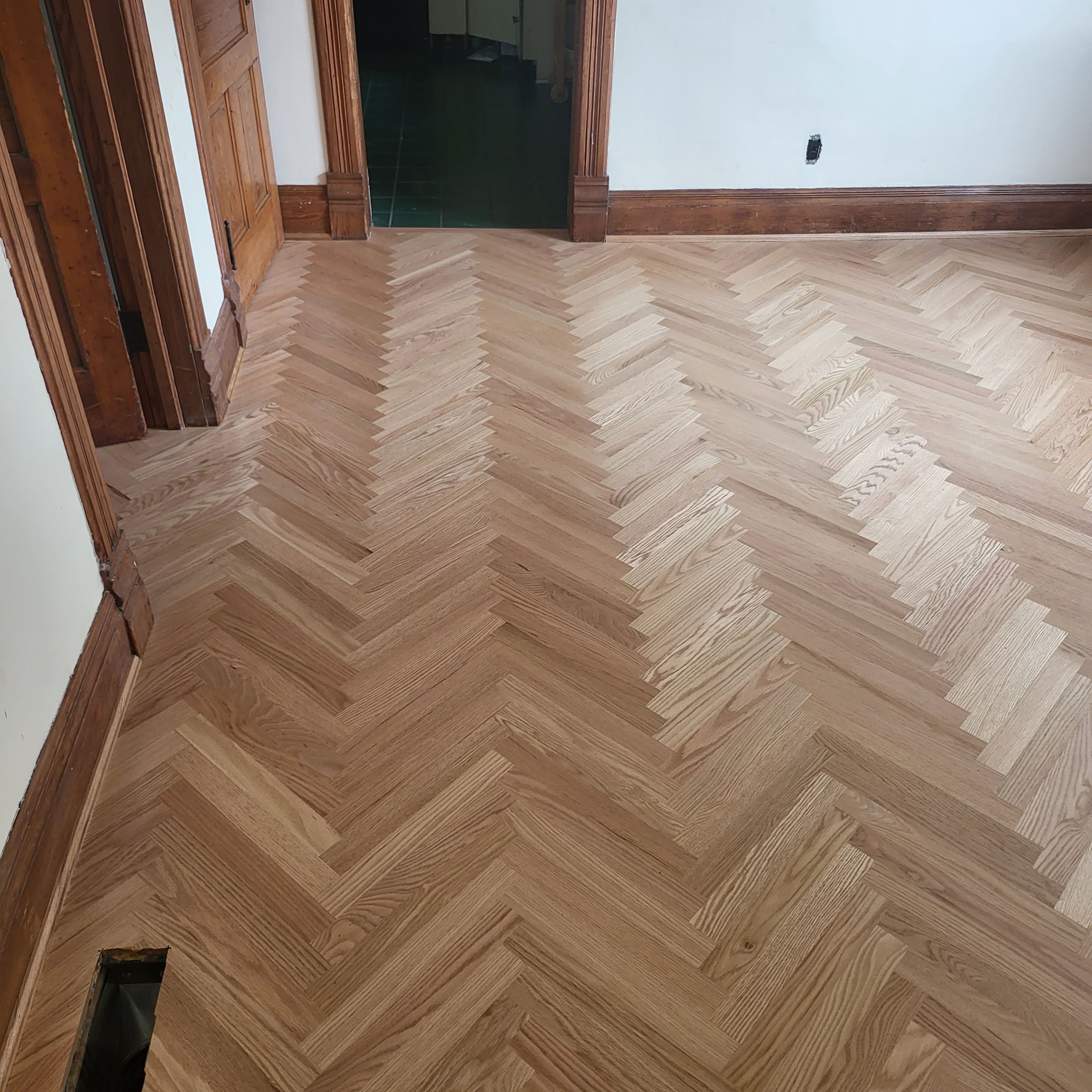 Historical herringbone by Ann Arbor Hardwoods 