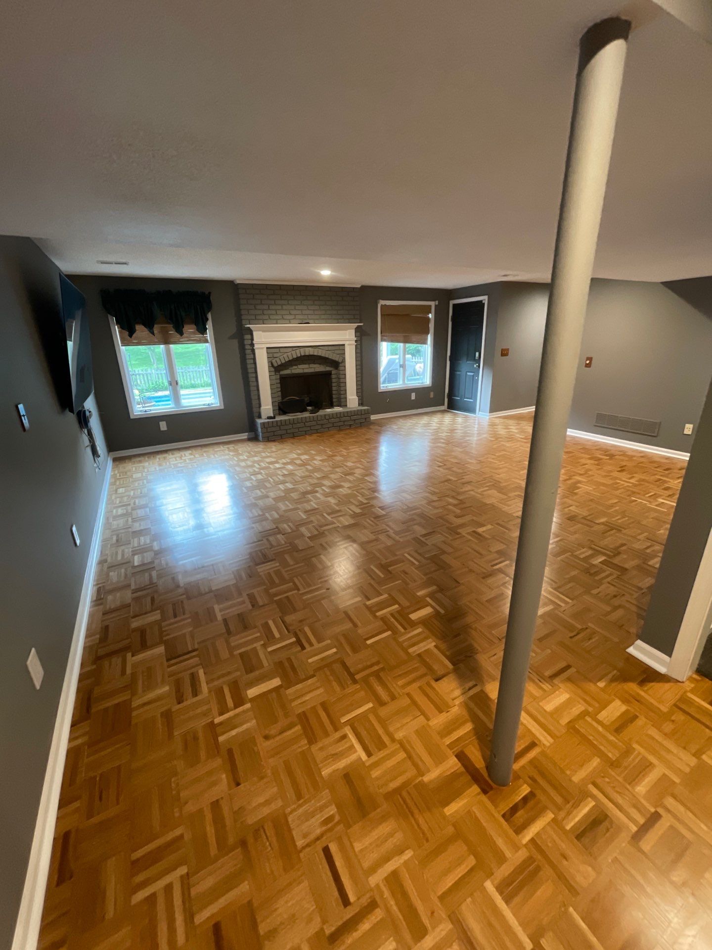 Parkville Hardwood Flooring Renovation Including Custom Parquet Installation by Rippnfinish