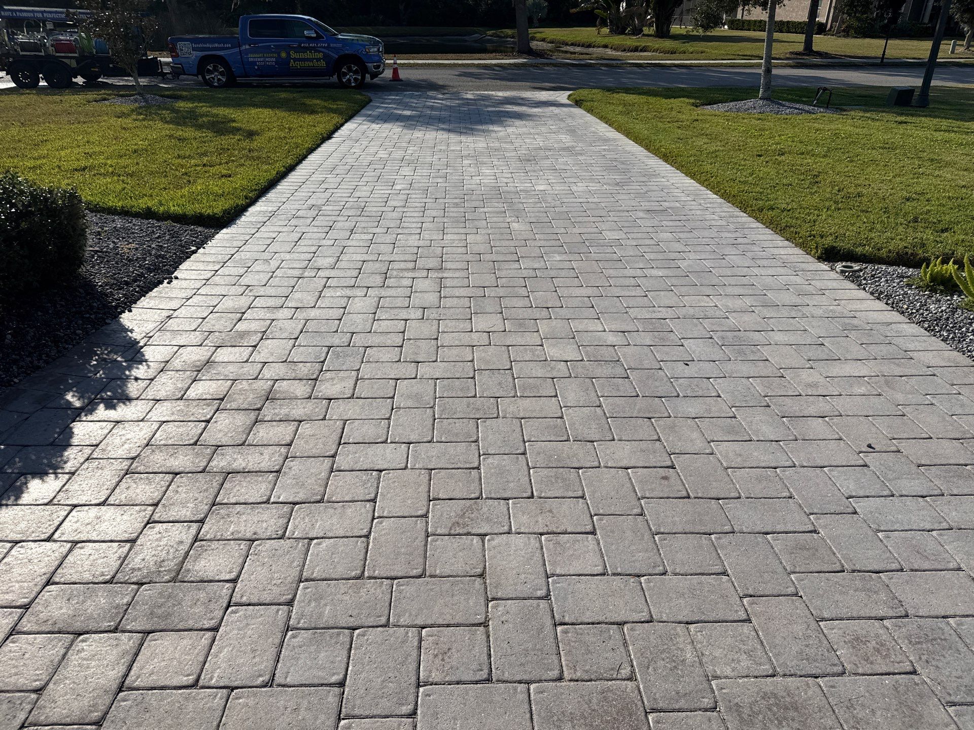 Flat Tile Roof, Paver Pool Deck & Driveway Cleaning | Cove at Twin Rivers, Parrish FL by Sunshine AquaWash