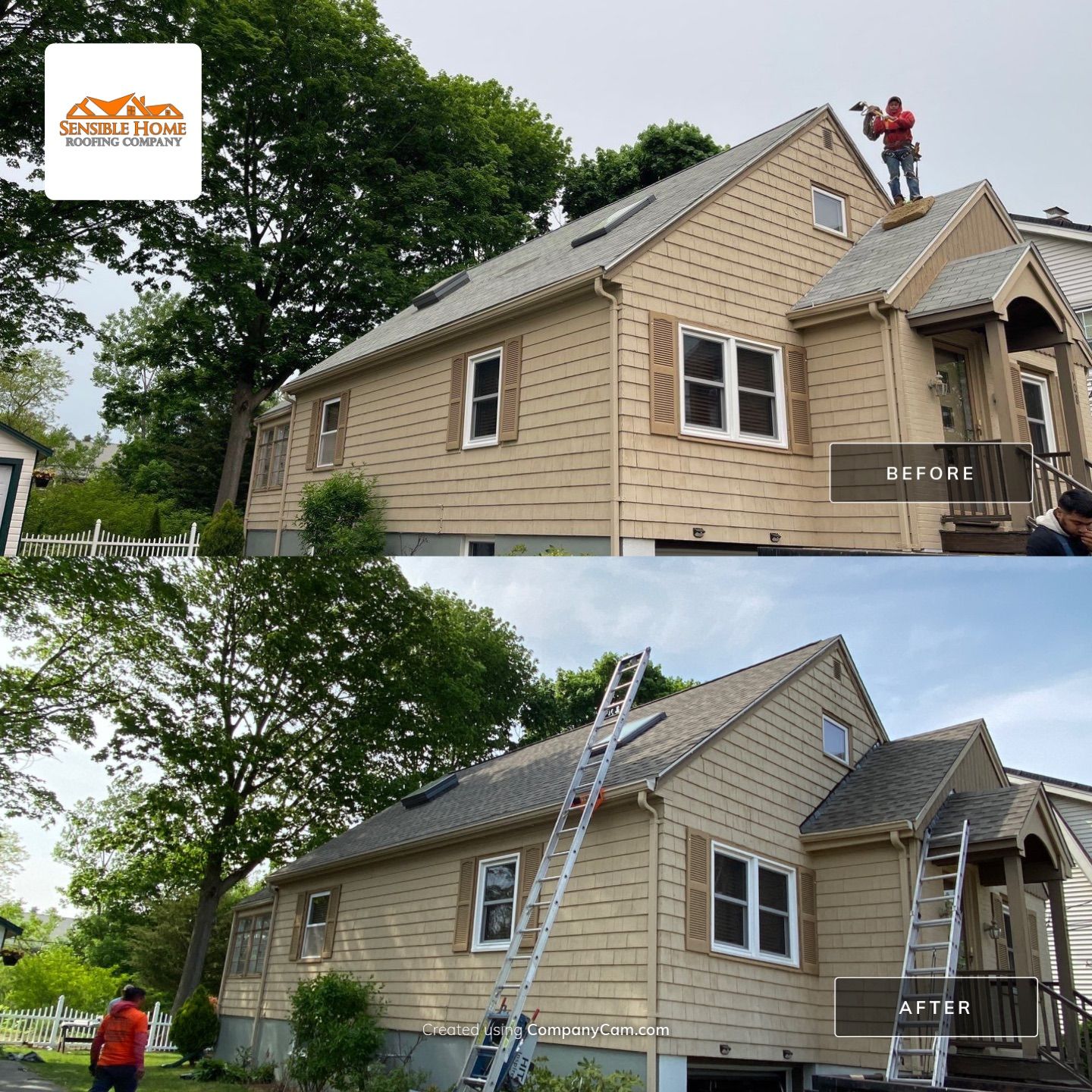 Residential Roofing Installation using GAF Timberline HDZ by Sensible Home Solutions