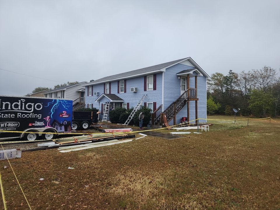 Interior and exterior renovation using Royal Building Products  by Indigo State Roofing