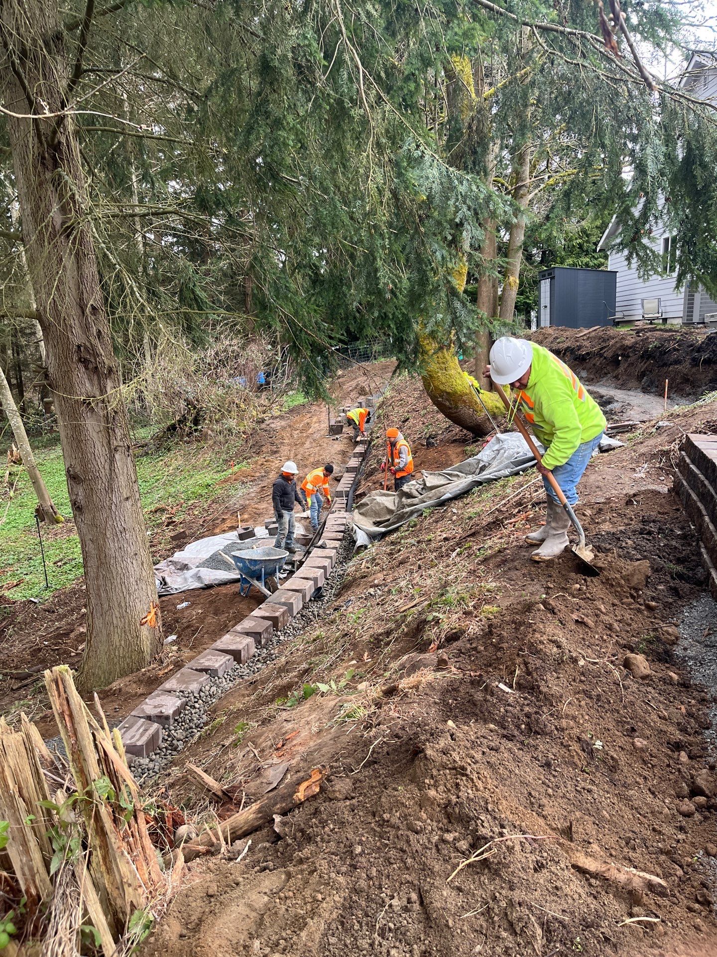 Retaining Wall and Backyard Renovation | Everett  by Jireh Asphalt & Concrete Inc 