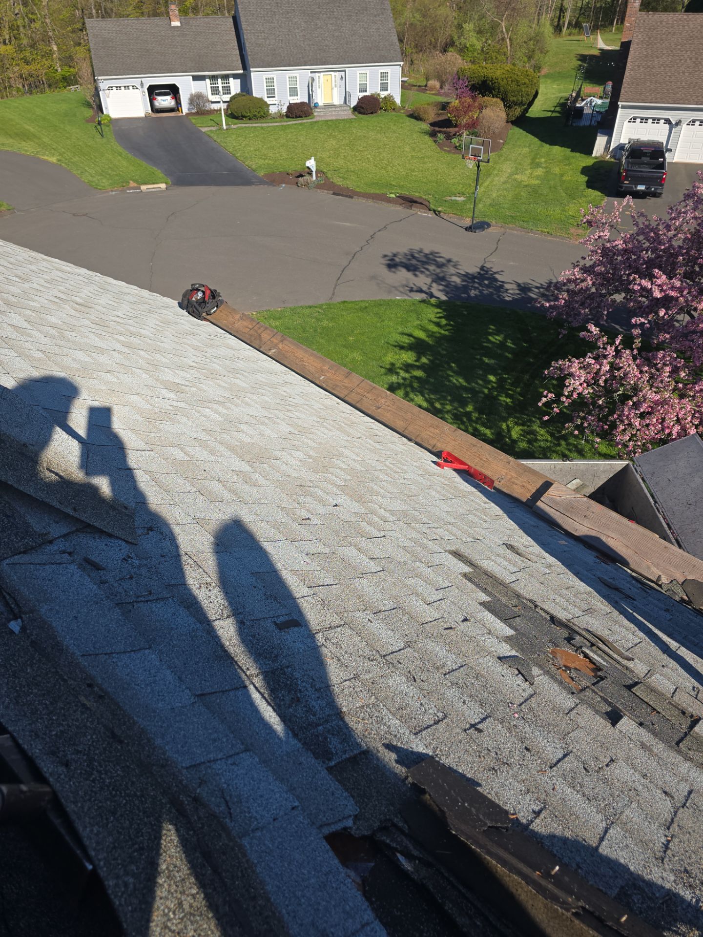 Architectural Shingle Roof Replacement and Chimney Flashing in Cheshire, CT by A Plus Exterior