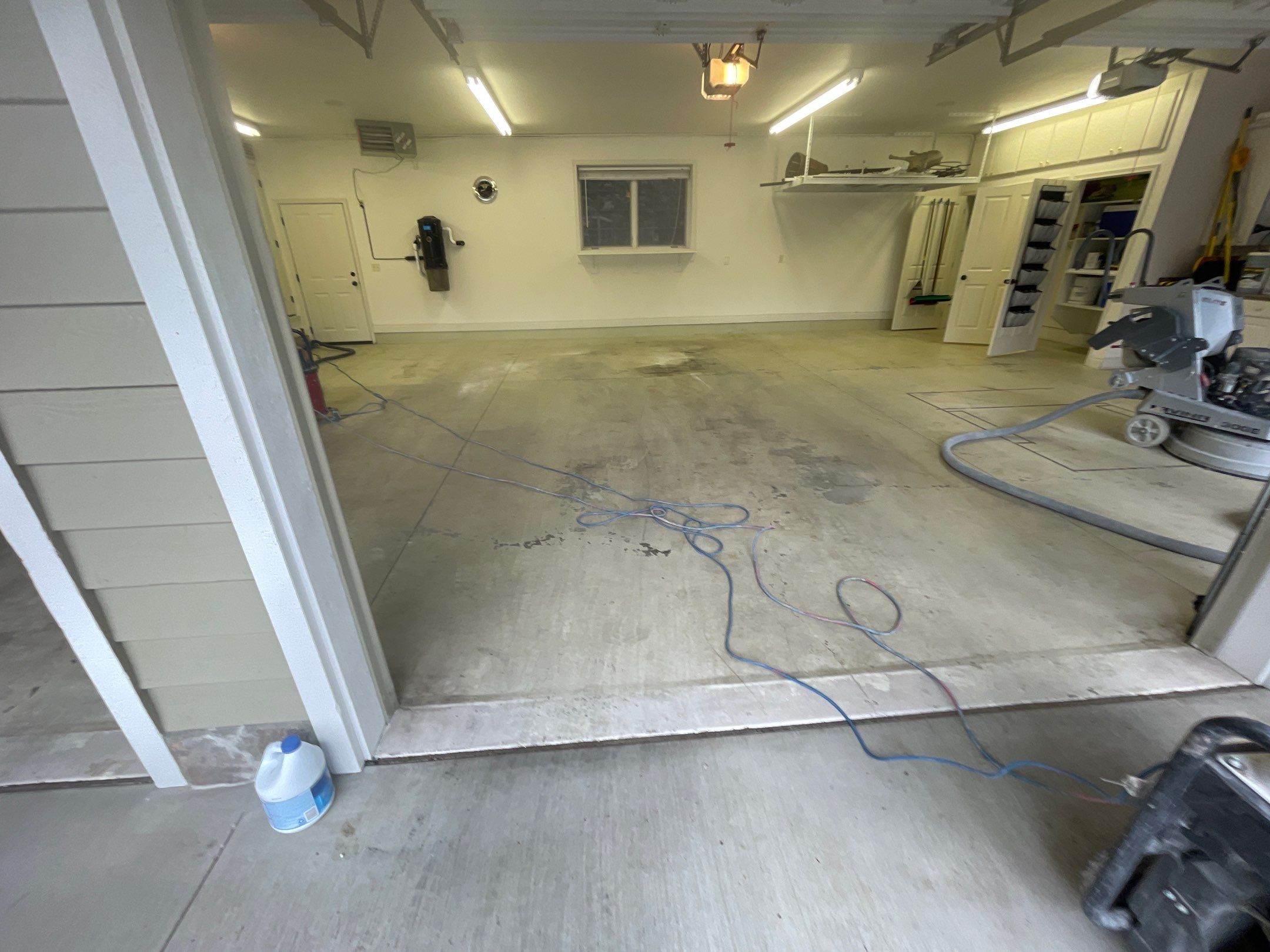 Garage Transformation using Driftwood Colorway by Croc Coatings, LLC