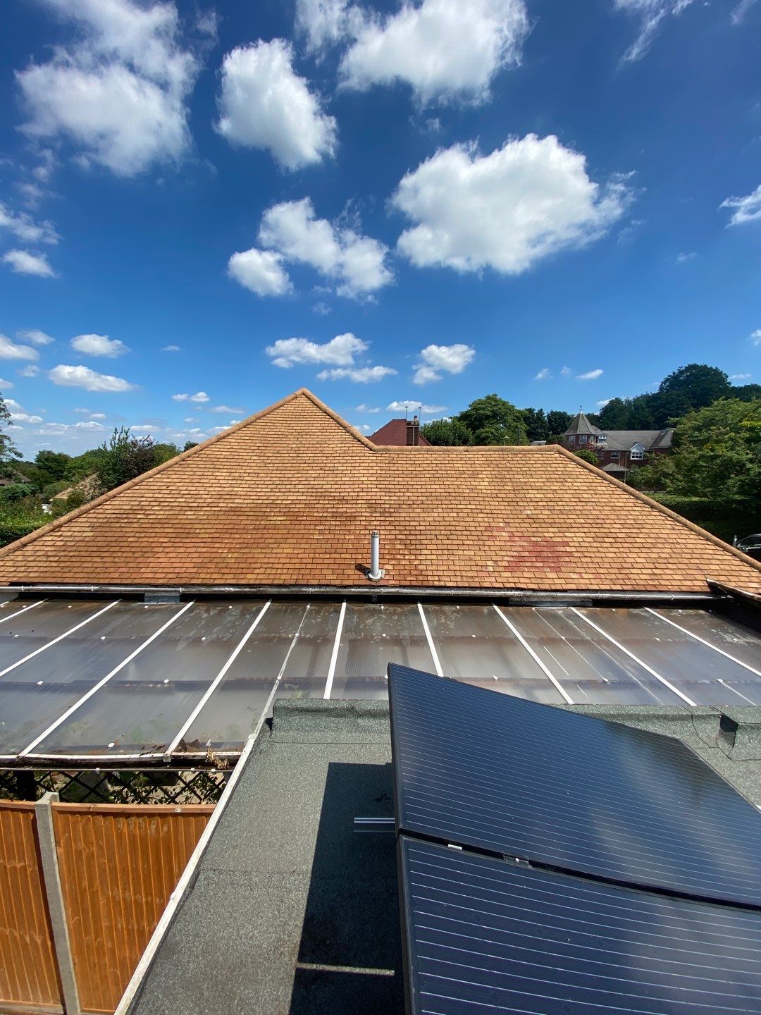 Roof Clean - Render Clean using Honda 15lpm Low Pressure Washing Machine by Ges Exterior Cleaning ltd