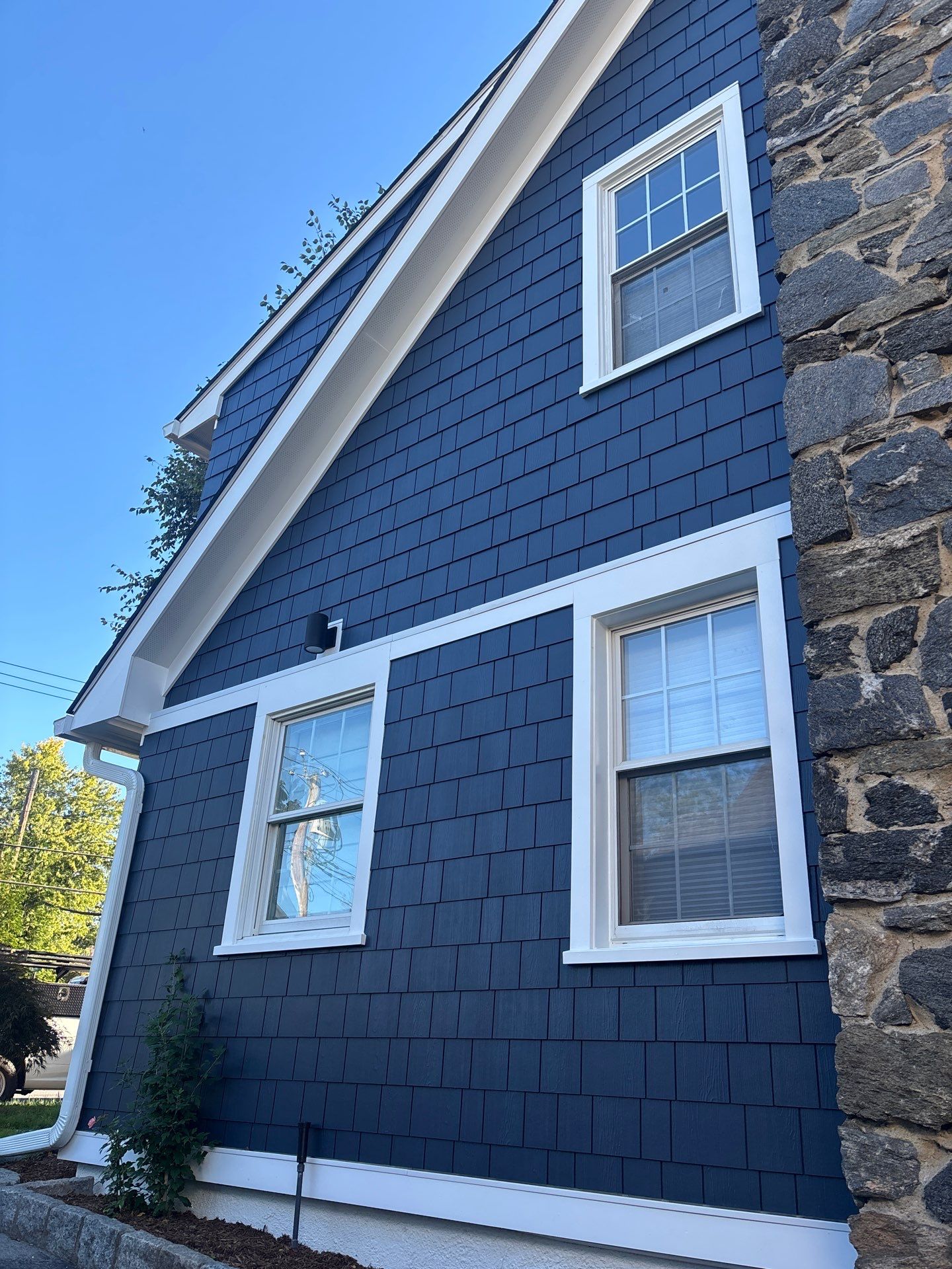James Hardie Navy Shake in Rye, NY by Ideal Siding - Westchester