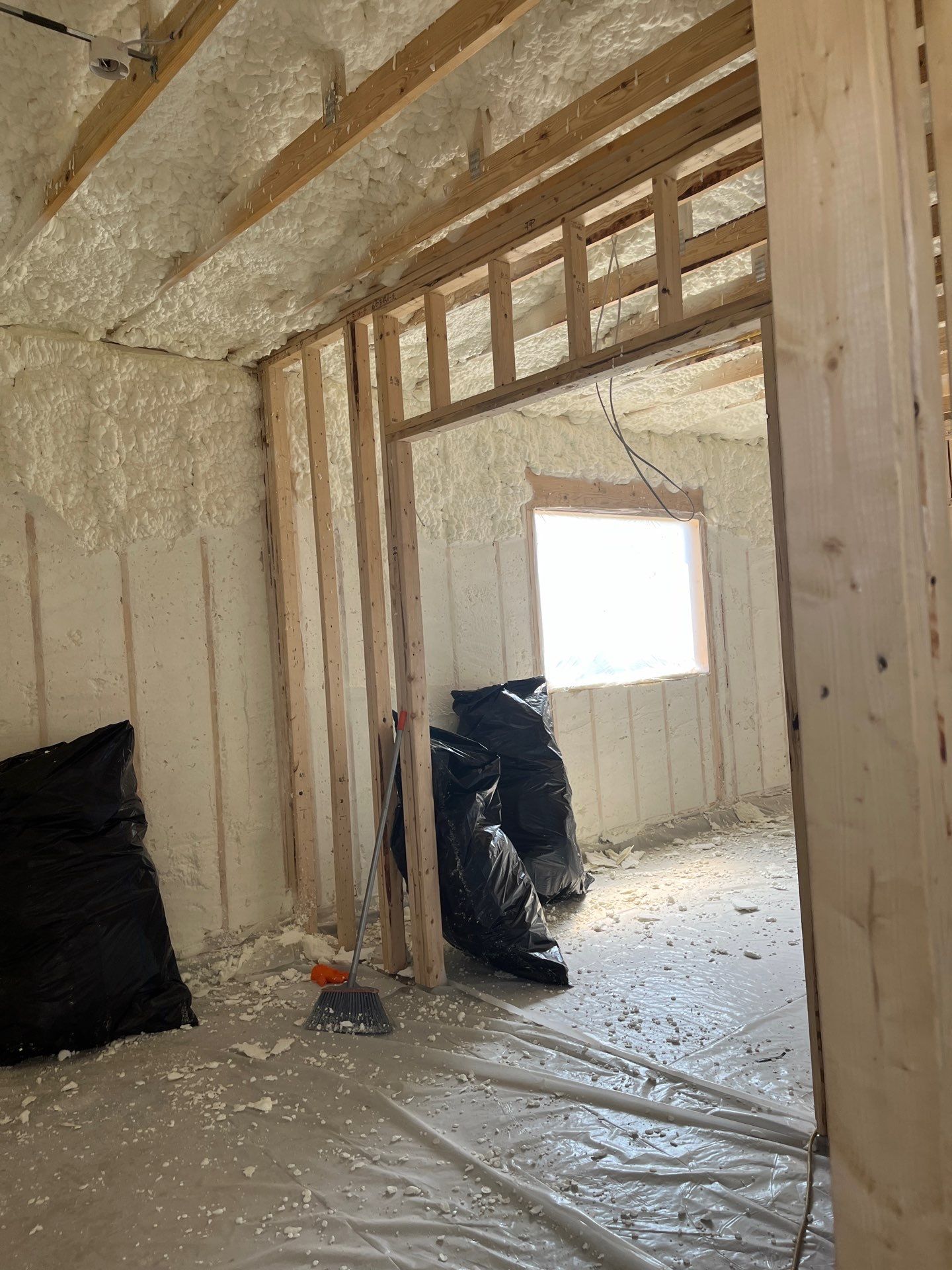 New Construction using open cell spray foam by NYS Foam & Energy