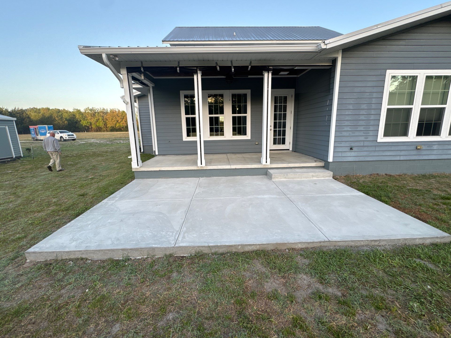 Back Patio in Slate Stone by Cross Creek Concrete Coatings