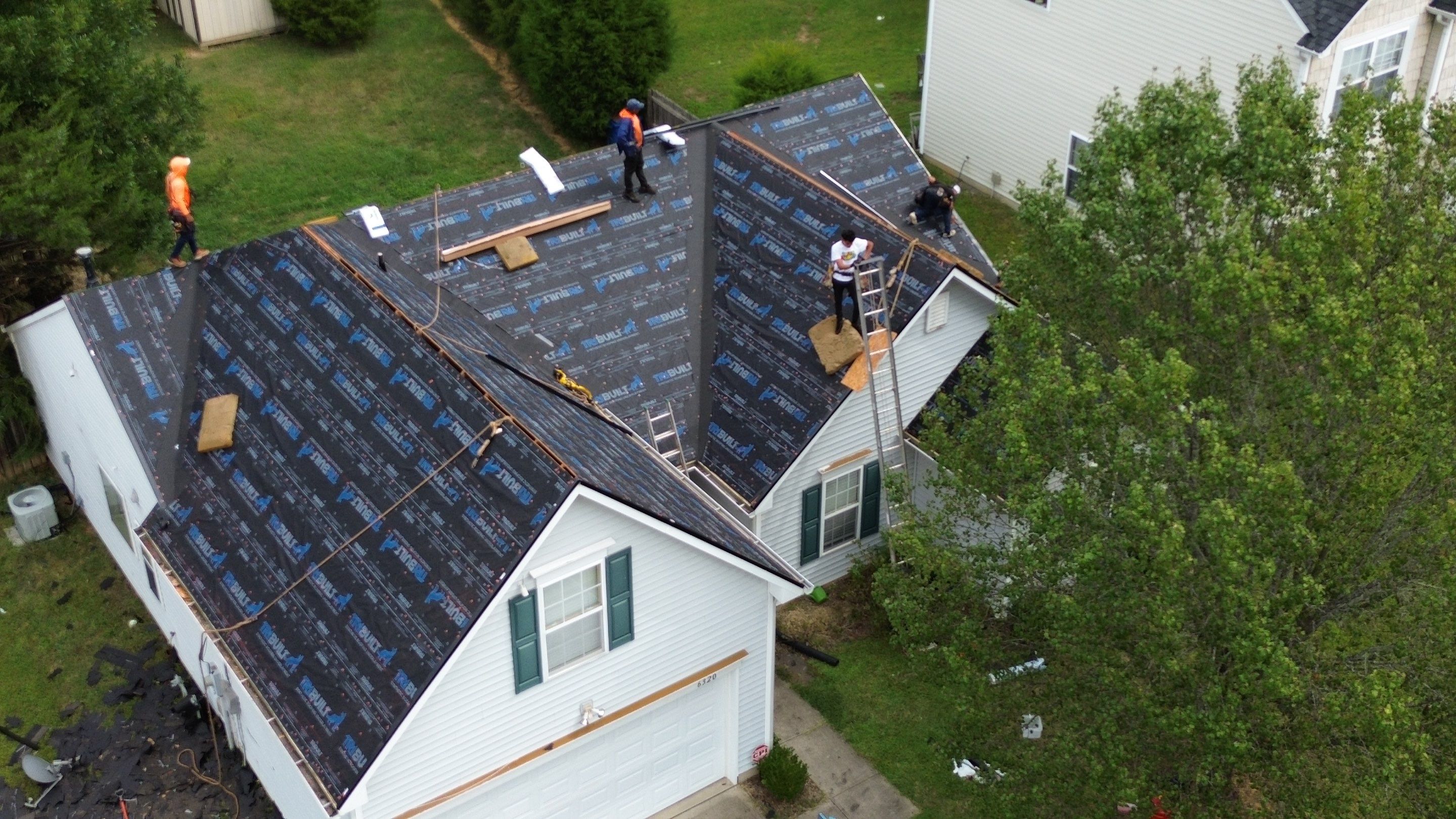 Roof and gutter replacement by wind damage by Just Brilliant Restoration JBR