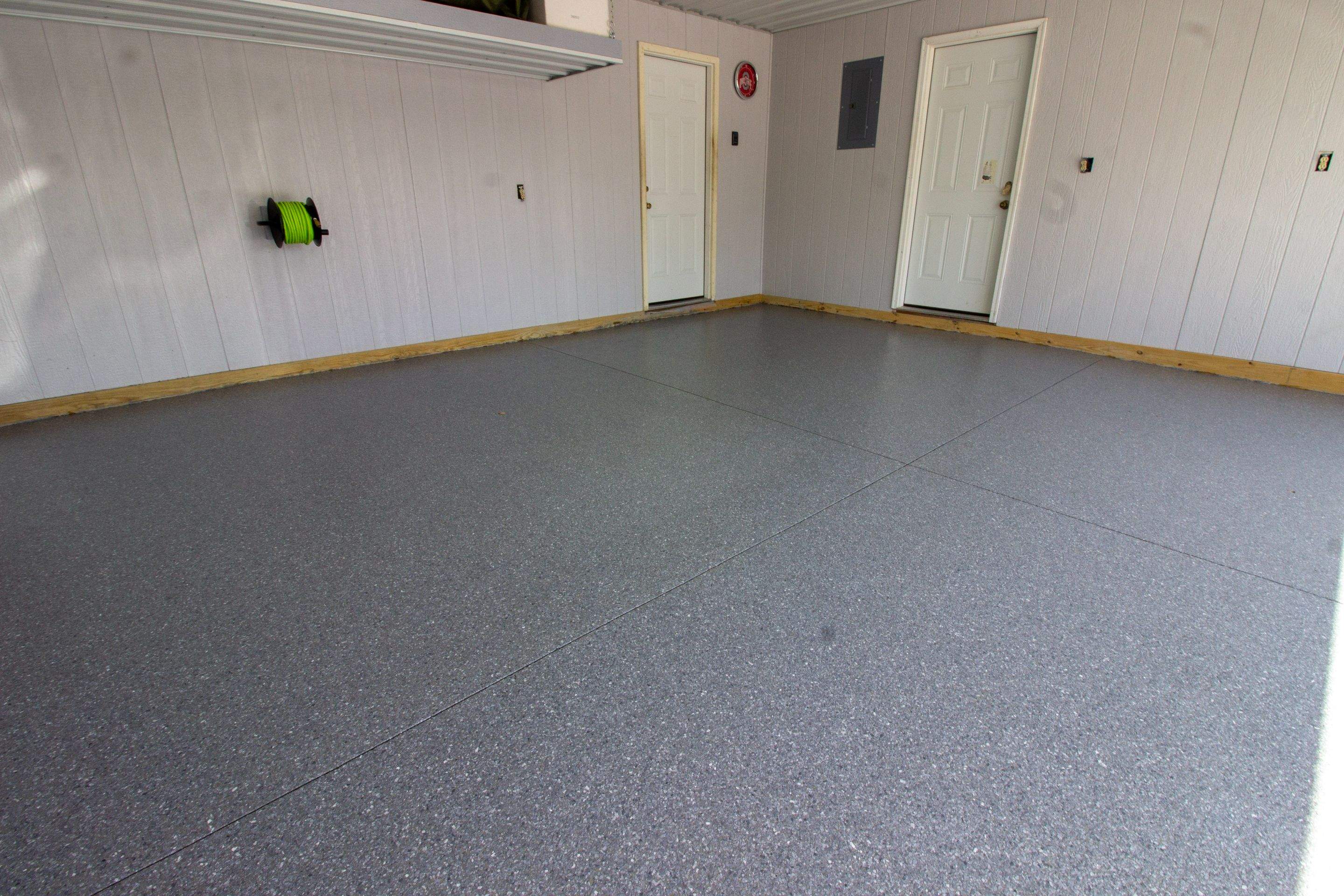 Garage Floor using Granite by Your1DayFloor.com