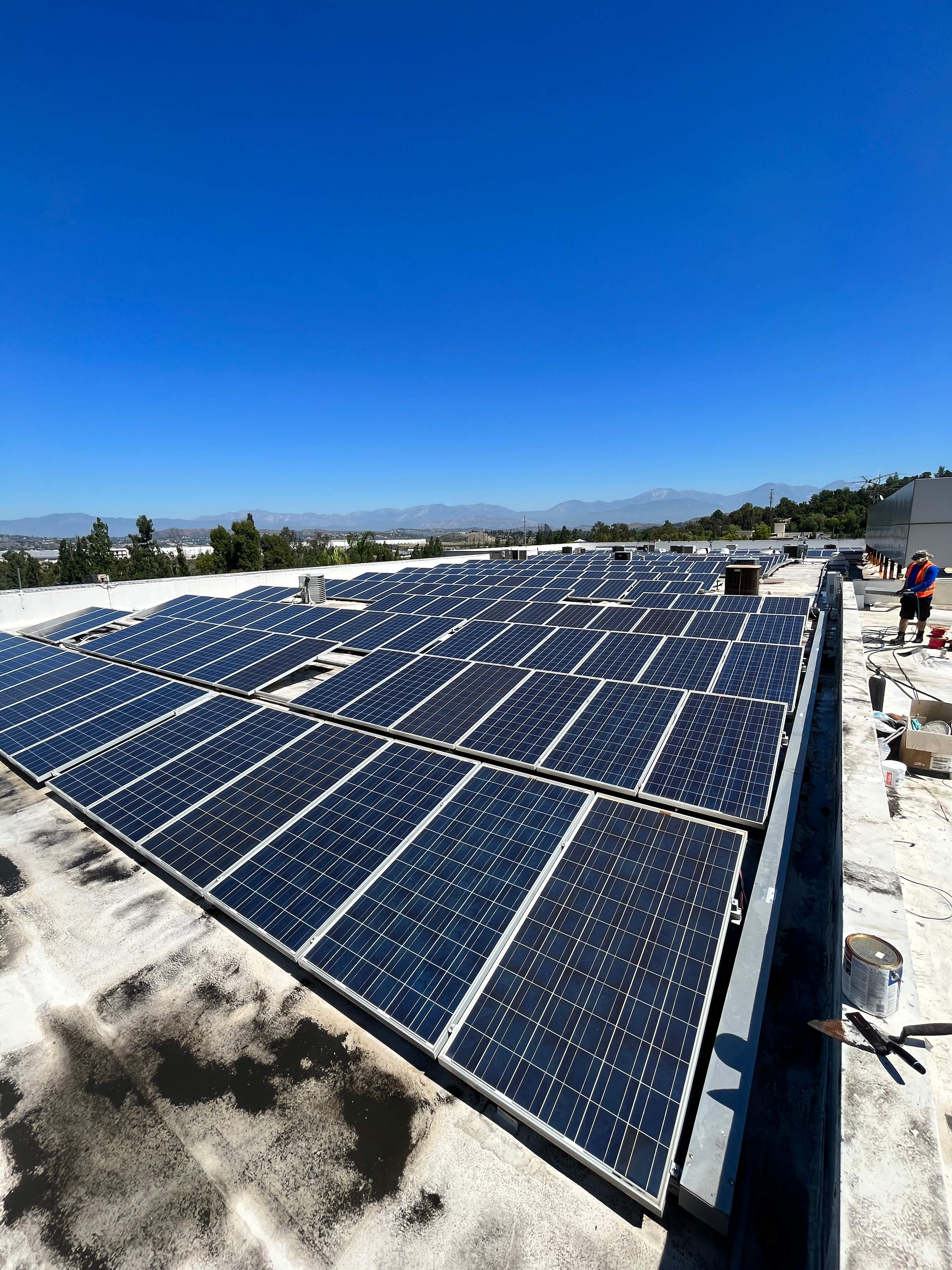 Commercial Solar Panel Cleaning in Diamond Bar, Ca by Palm Coast Solar Cleaning