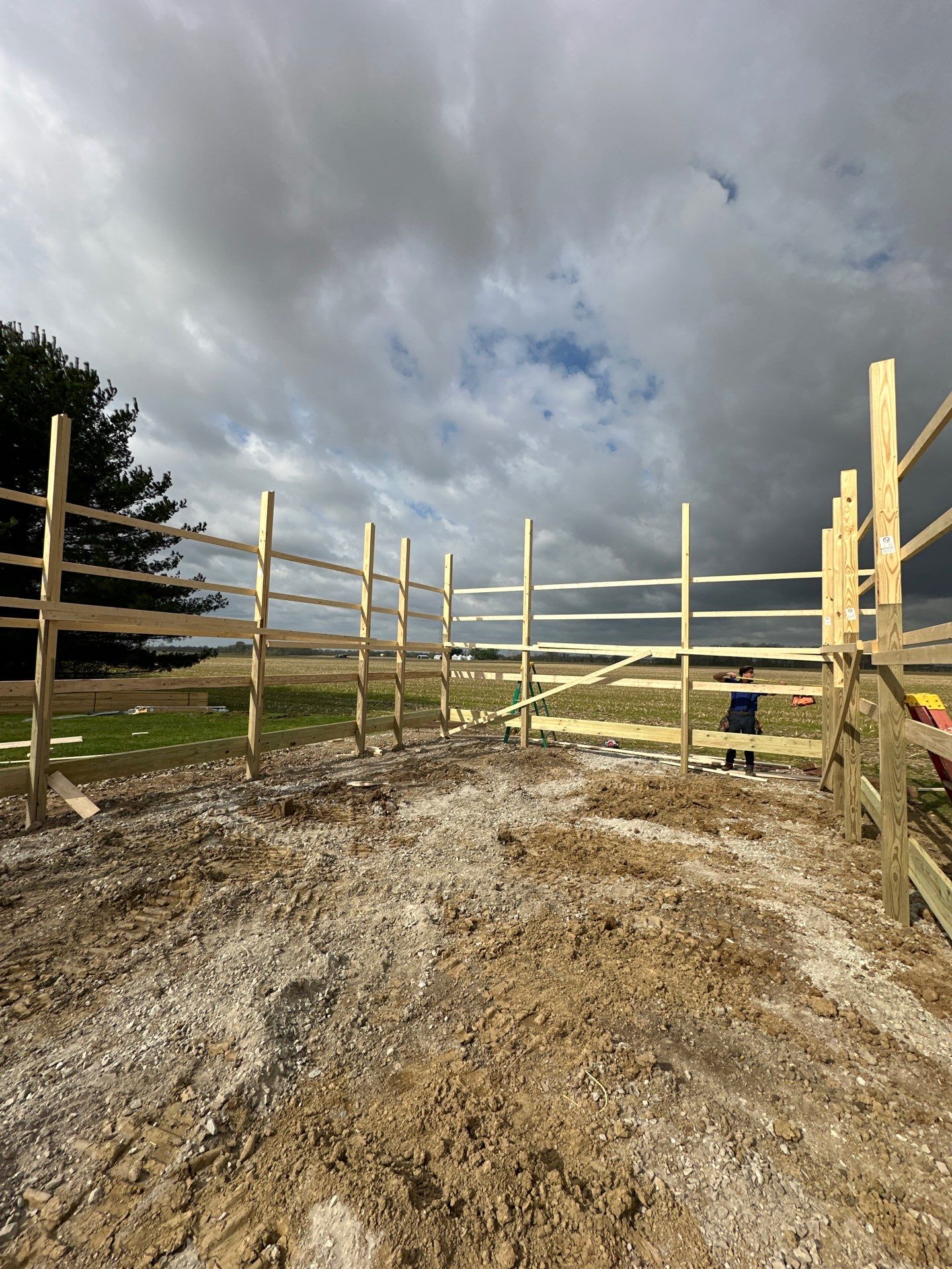 Multi-Bay Custom Pole Barn Construction in Arlington, Indiana by The Barn Builders 