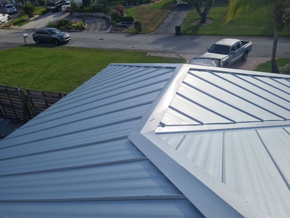 Residential Roofing Installation using 1" Nail strip metal roof by BLUES BROTHERS ROOFING