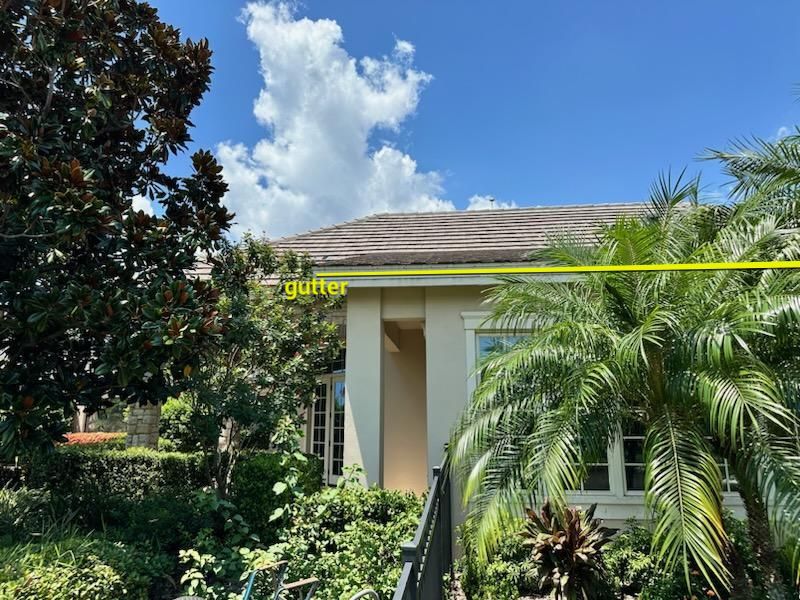 Almond Half-Round Gutters in Lakewood Ranch FL by Gutter Professors