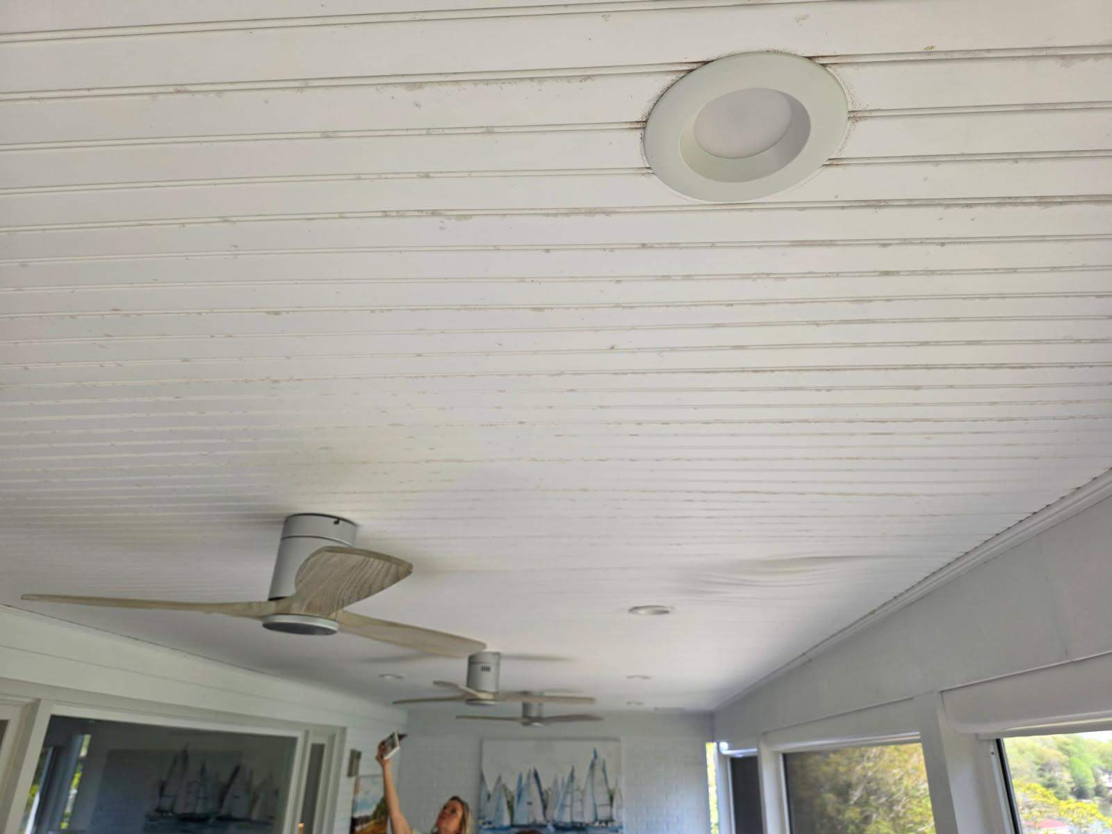 Custom Tongue and Groove Porch Ceiling in Irvington by Cade Construction
