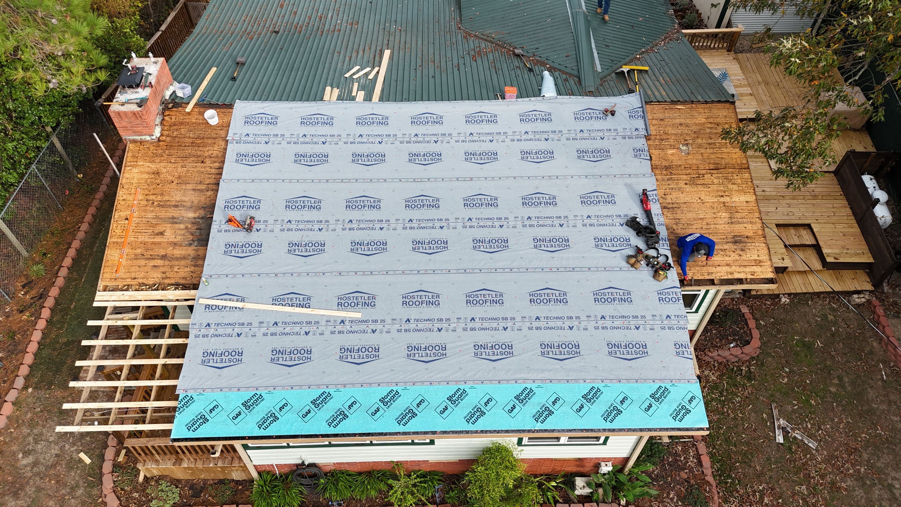 Residential Metal Roof Replacement using 26 Gauge Colored Panels by Hostetler Roofing