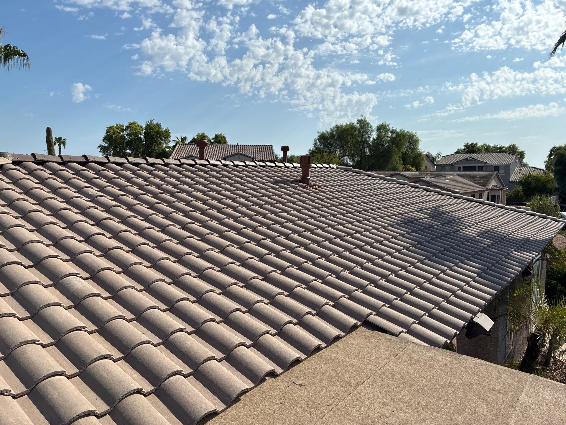 Tile Reset using Concrete Tiles in Chandler AZ by Weather-Tite Roofing
