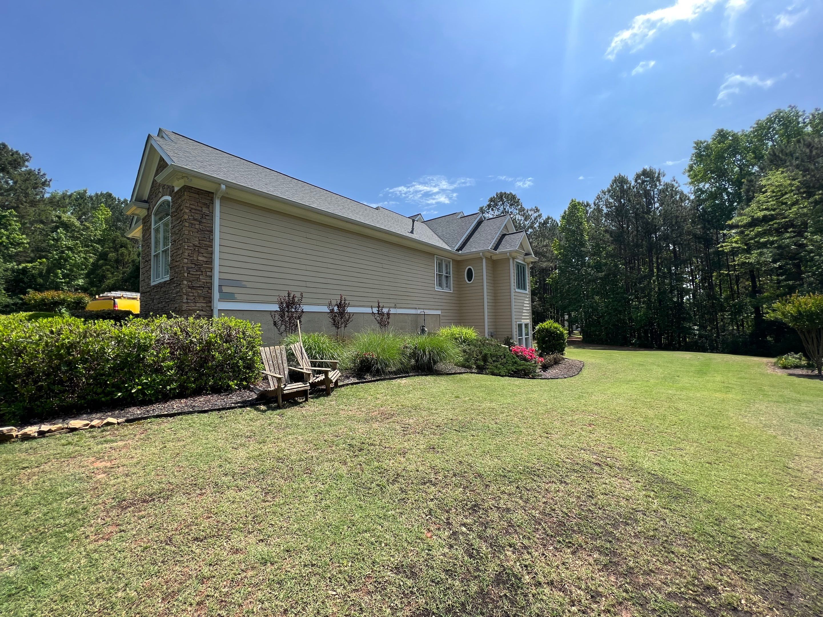 Sage Green Exterior House Painting and Trim Refresh in McDonough by Swift Home Renovations