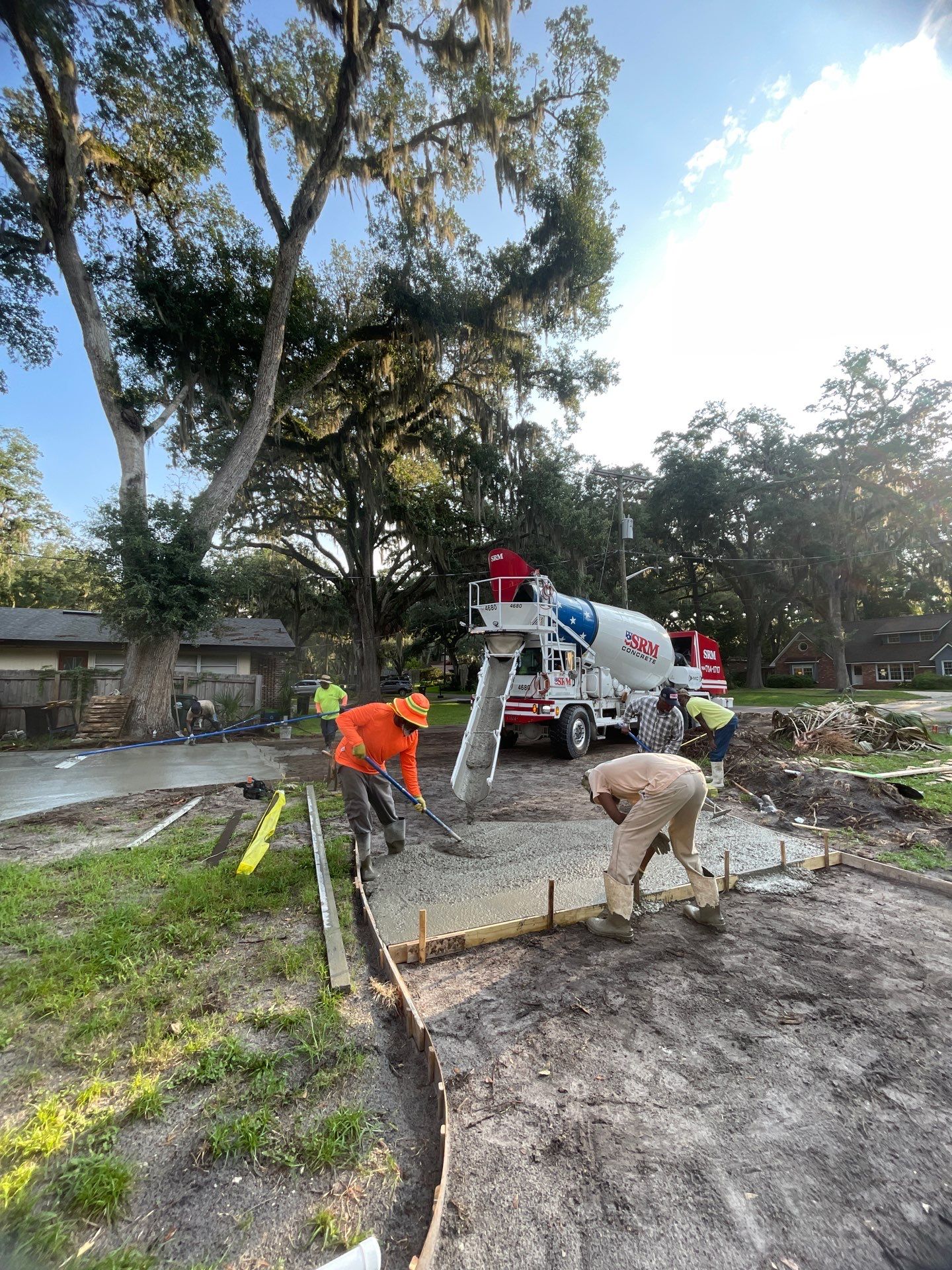 Concrete Driveway Replacement and Expansion in Orange Park by Burlington Concrete & Asphalt Inc
