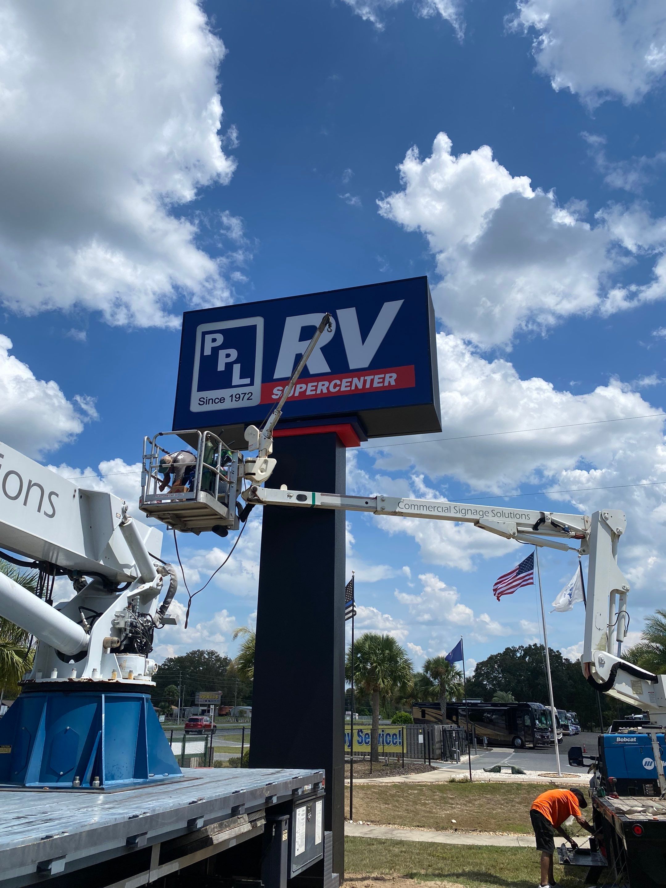 Pylon Sign for PPL Motorhomes by SignCrafters