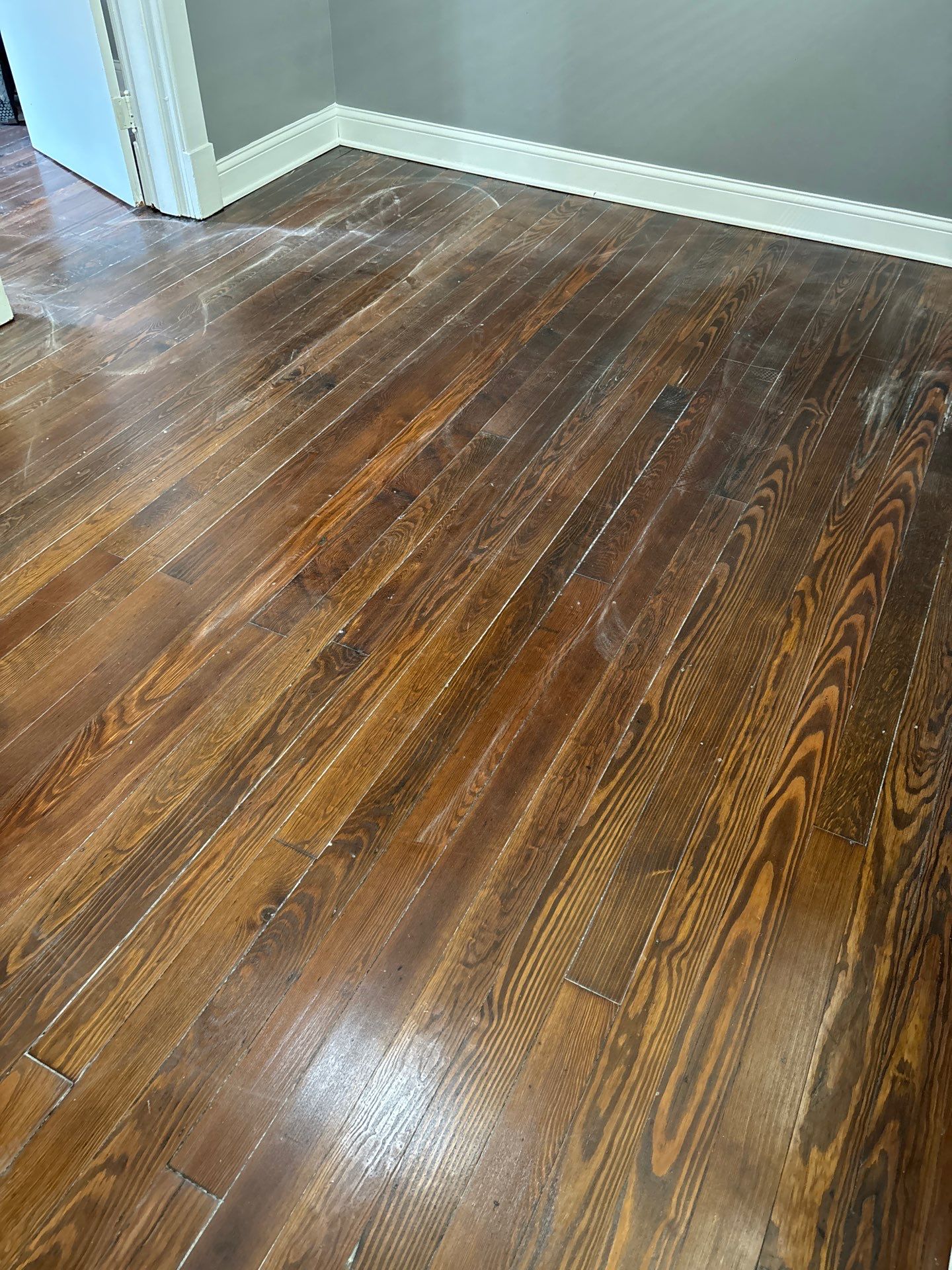 Hardwood Floor Refinishing and Staining Project in Latonia by Footprints Floors Kentucky
