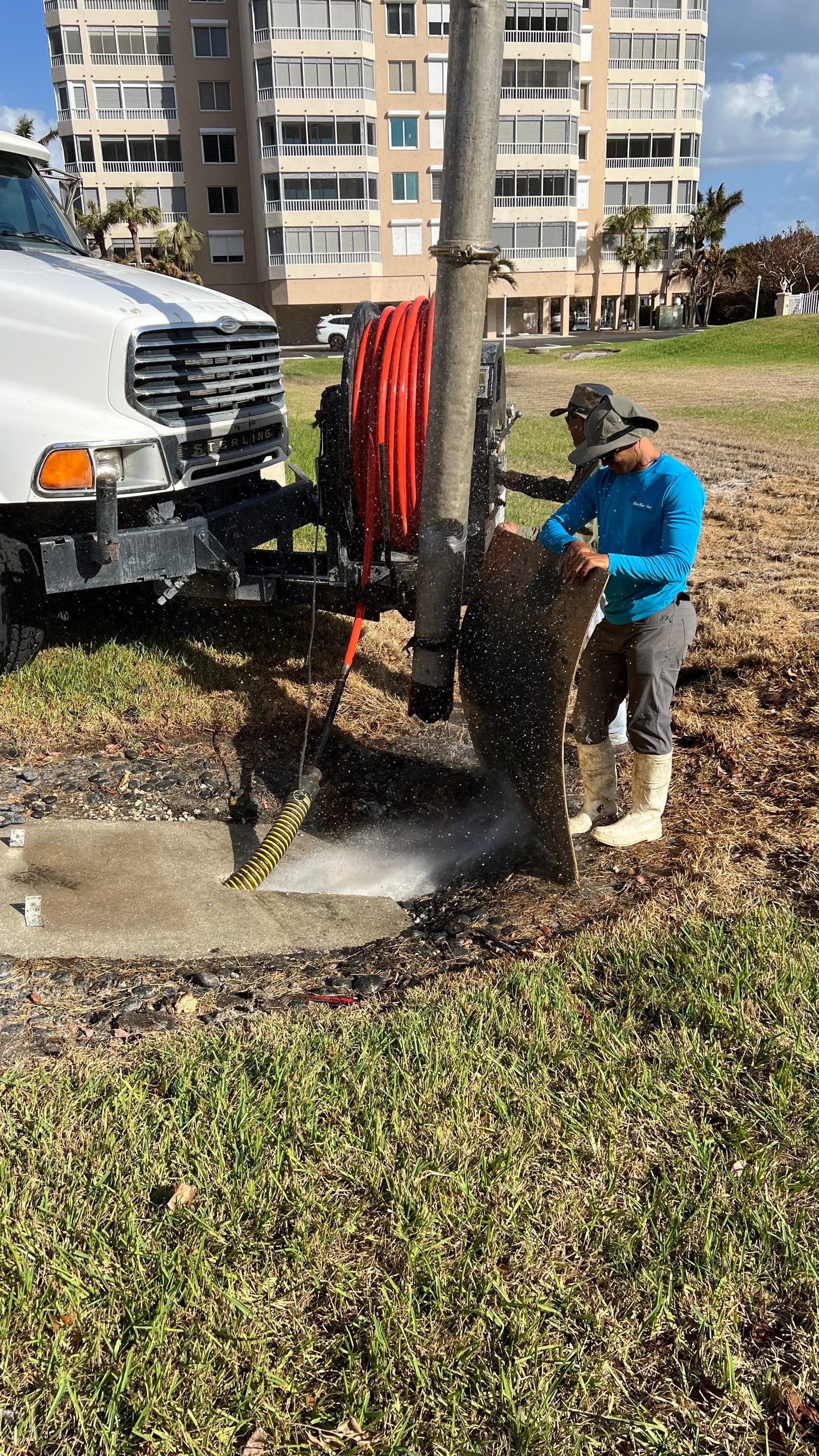Condo Storm Water System Cleaning and Maintenance From Hurricane Ian by APS Power & Water