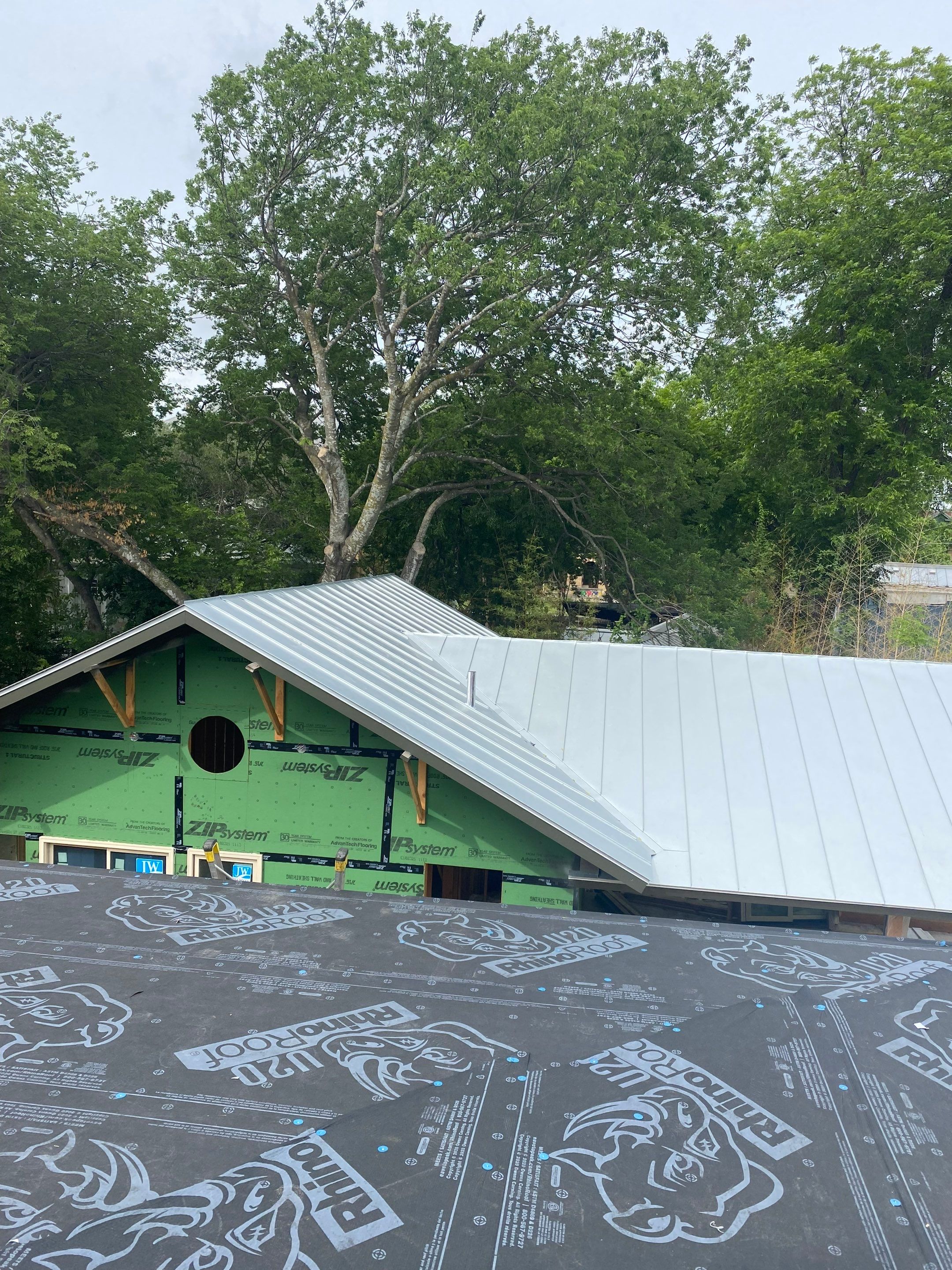 Residential Metal Roof Installation using McElroy Metal by Premier Roofing and Contracting