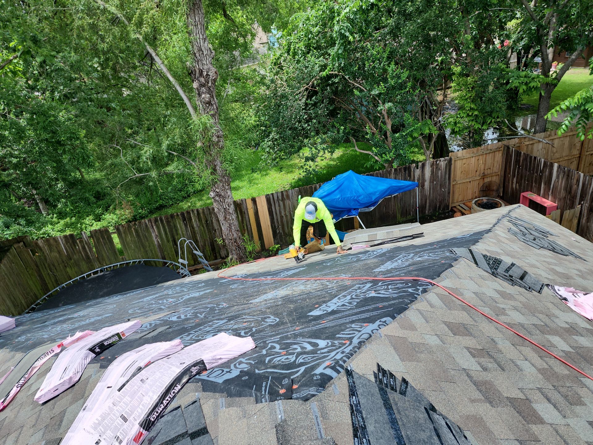 Residential Roofing Installation using Owen's Corning Duration (Lifetime) Shingles by Roof Repair Company