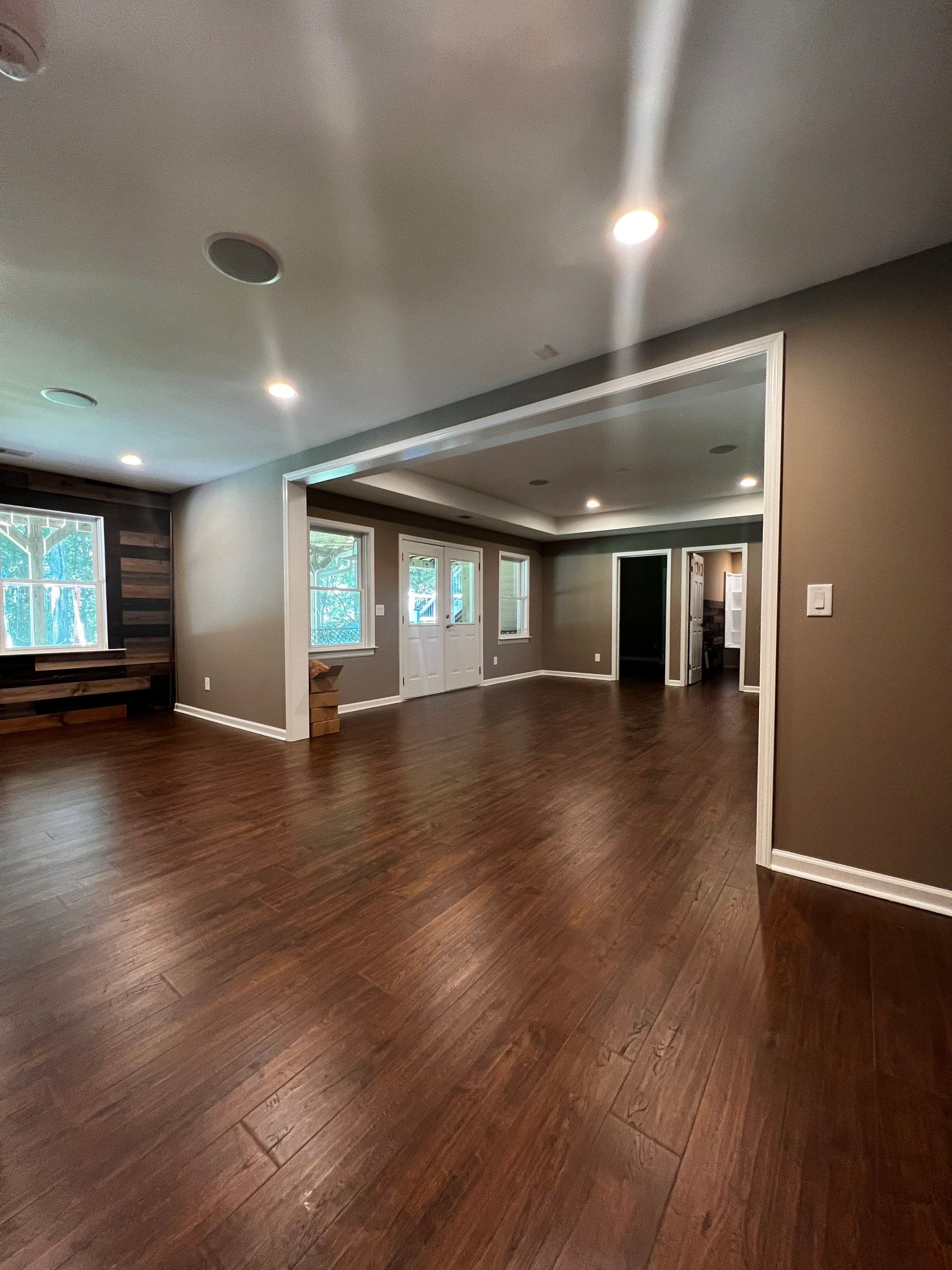 Custom Basement Remodeling With Home Theater and Bar in Woodstock by Swift Home Renovations