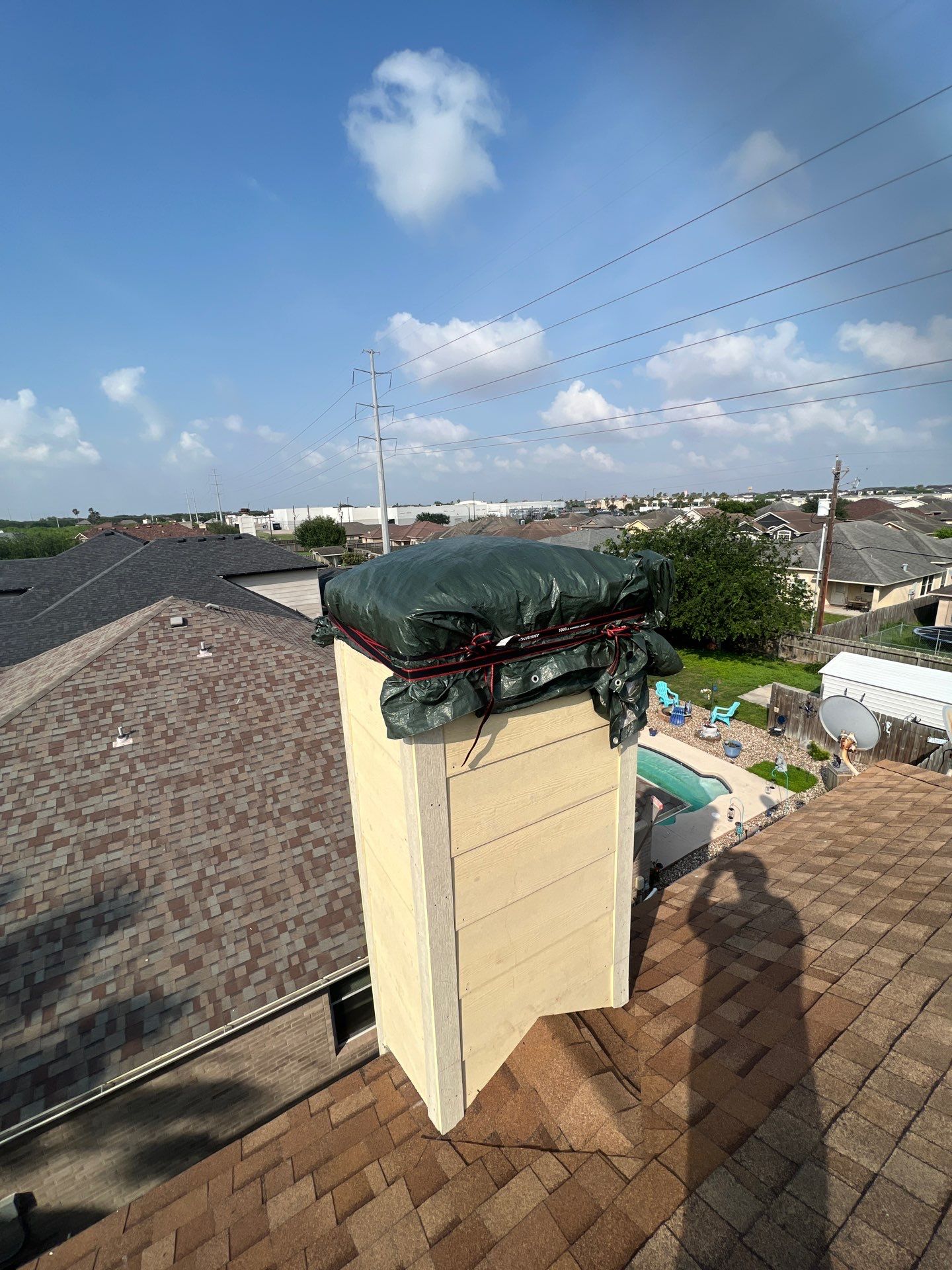 Chimney looks good but its BAD! by Bayfront Roofing and Construction
