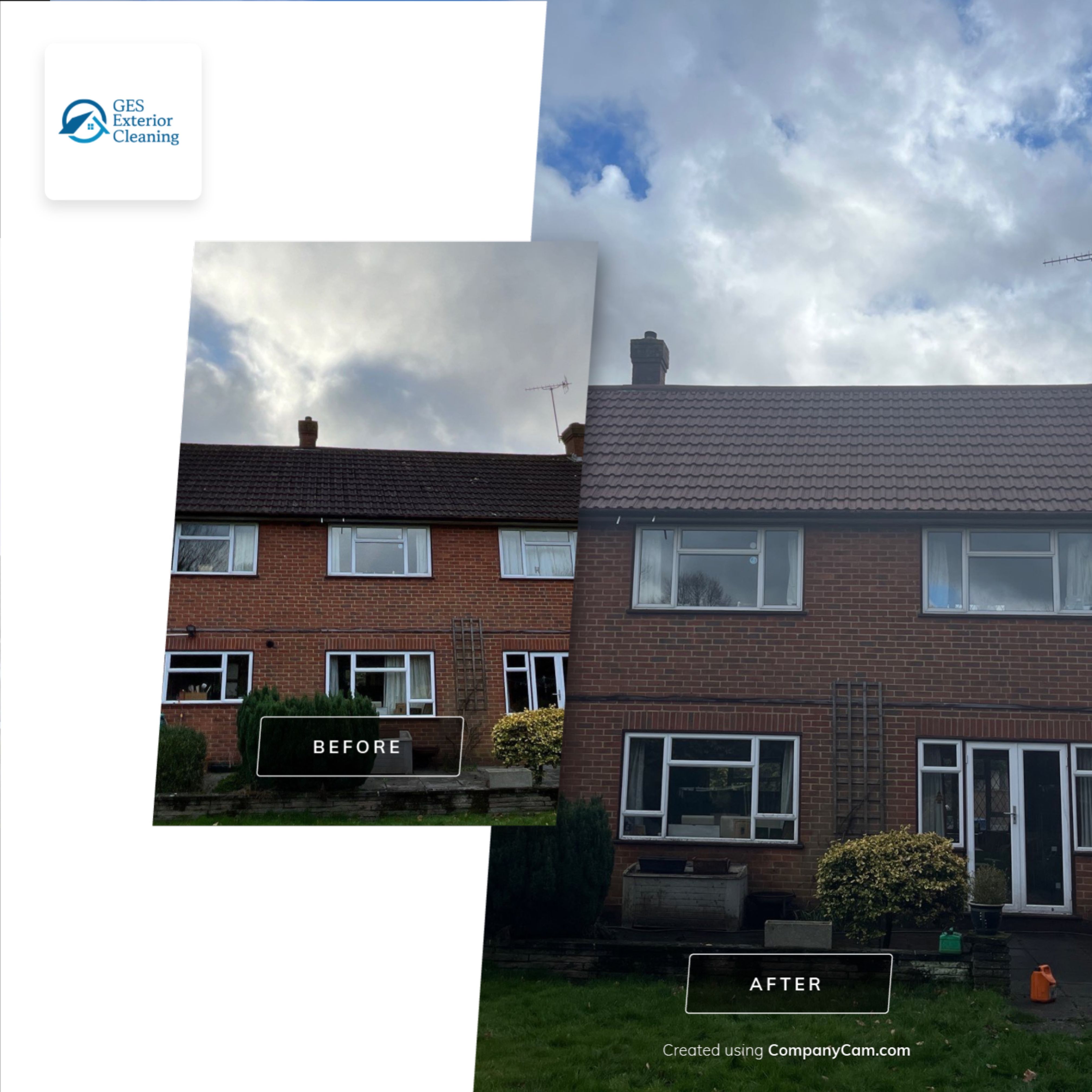 Roof Cleaning and Biocide Treatment using Honda 15lpm Low Pressure Washing Machine by Ges Exterior Cleaning ltd