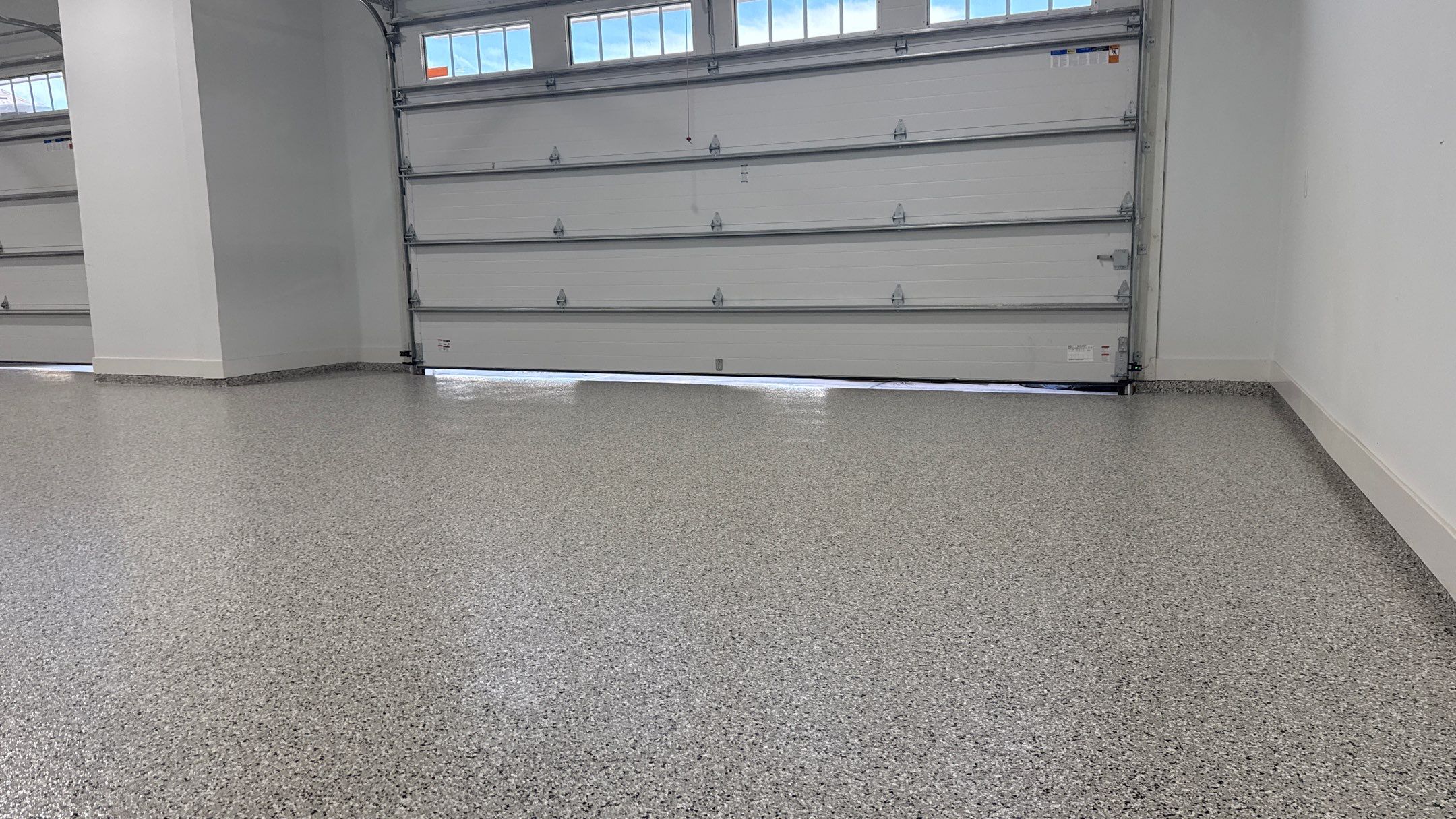 Chris Made The Great Choice Of Cabin Fever Flake Floor by Banner Garage