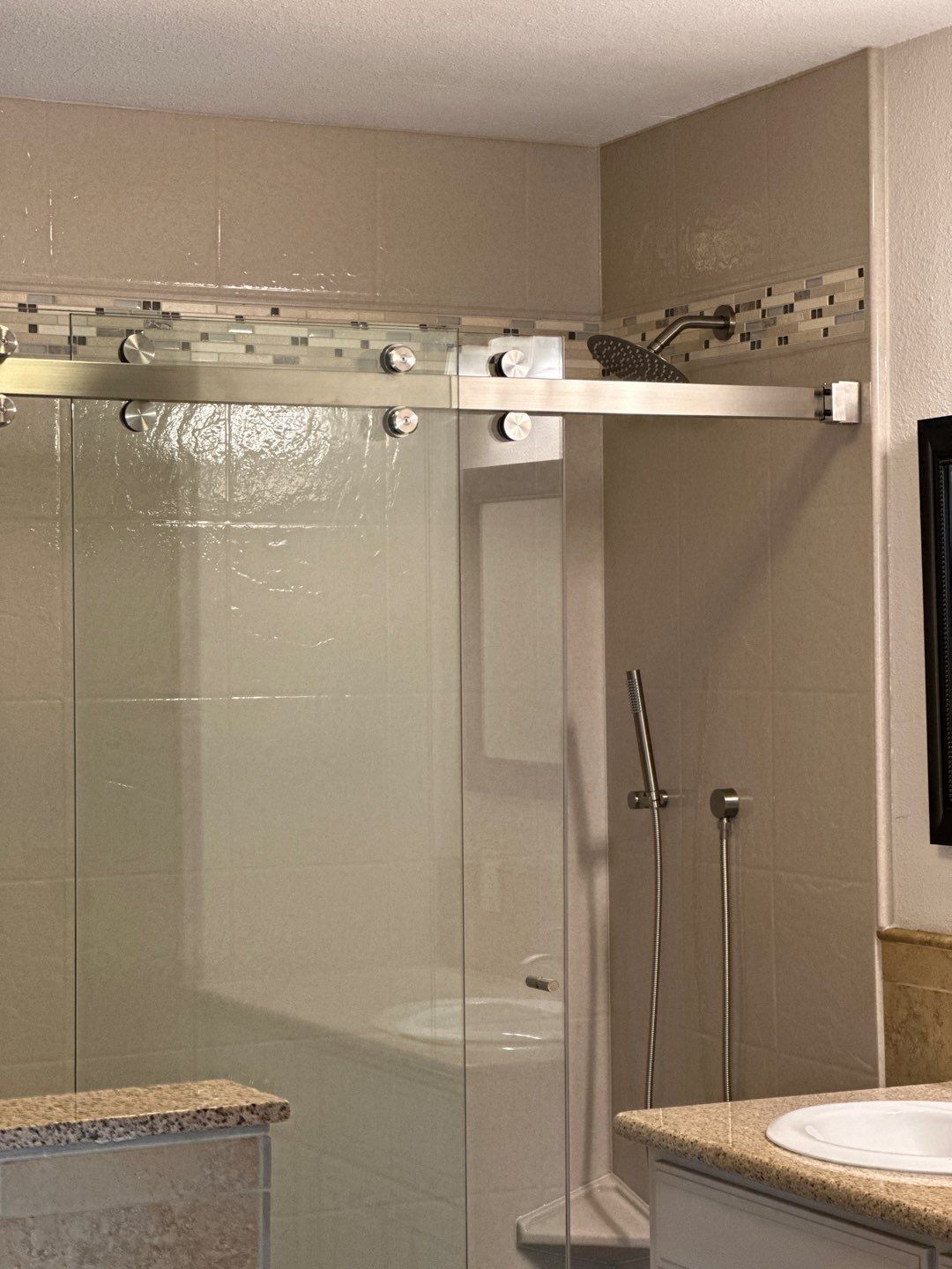 Bathroom Remodel using The Onyx Collection by Ekon Bath, LLC