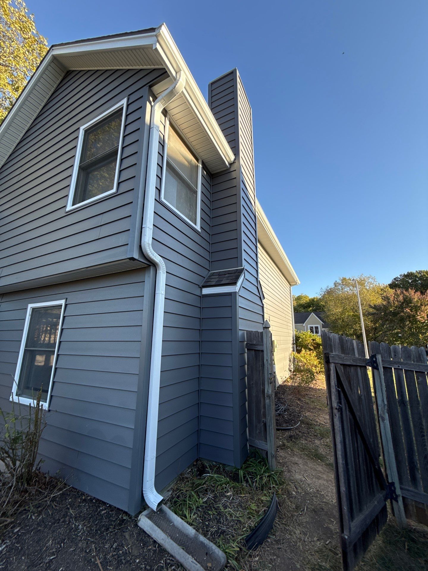 Split Entry in Smokey Ash Craneboard D7 by EEC  Windows, Siding & Roofing 