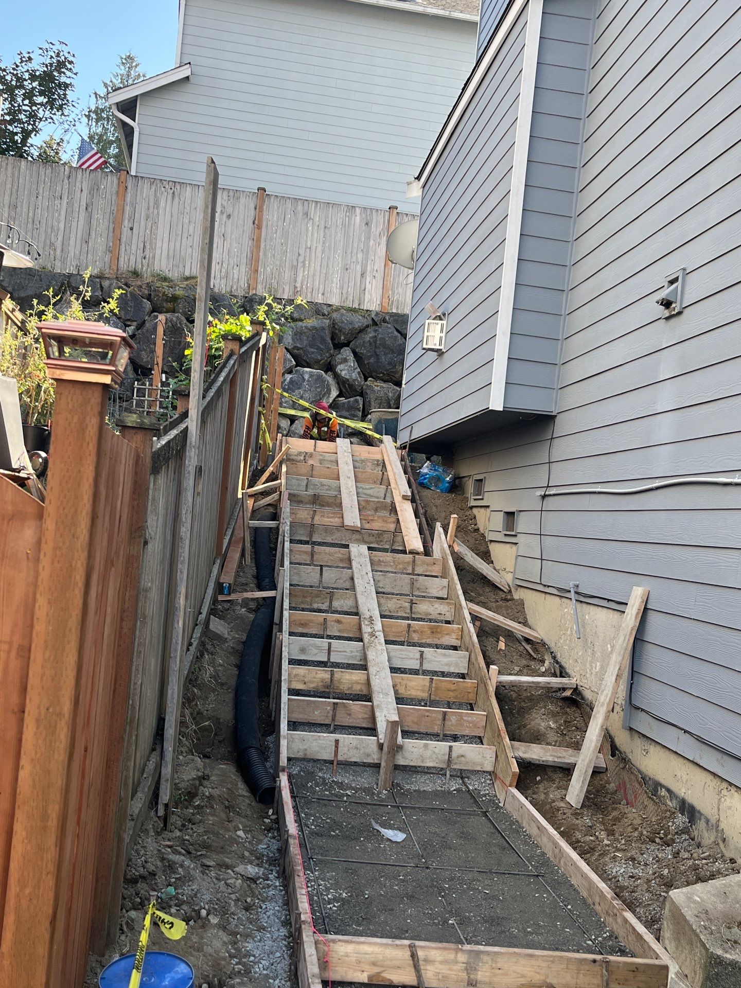 Jireh Outdoor Projects | Concrete Stair Repair and Retaining Wall by Jireh Asphalt & Concrete Inc 