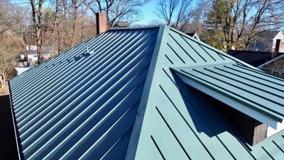 Residential Roofing Installation using Standing Seam Metal Roof | Mechanically Fastened | 24 Gauge