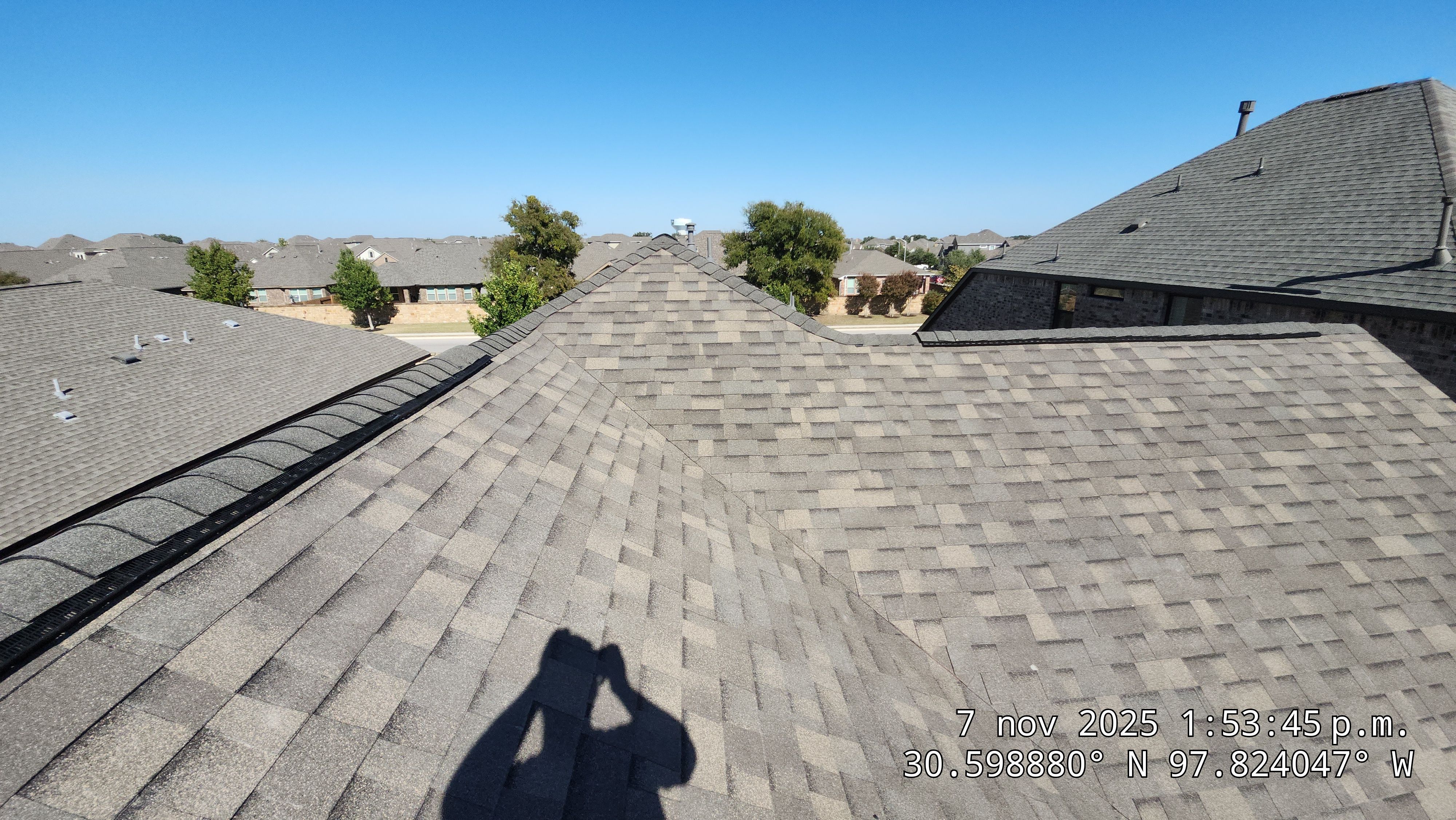 Hail Damage Roof Replacement and Sheathing Repair in Leander by Caliber Restoration LLC