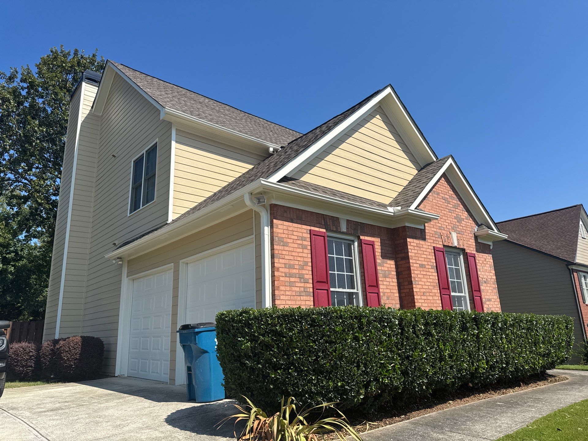 Complete Exterior House Painting and Deck Staining in Lawrenceville by Swift Home Renovations