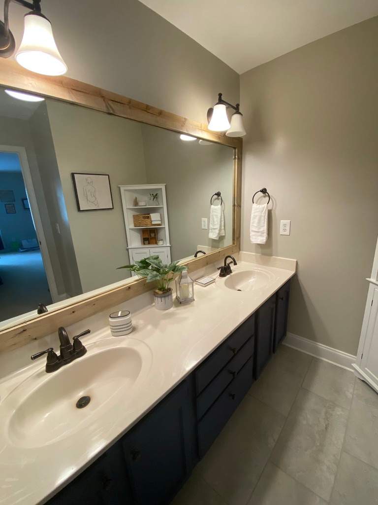 Russet Master Bath by Pillar and Pine