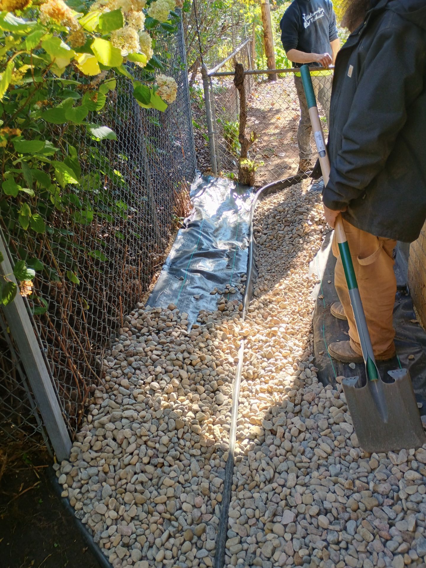 A French Drain for Jeniffer by Waterproofing Northeast
