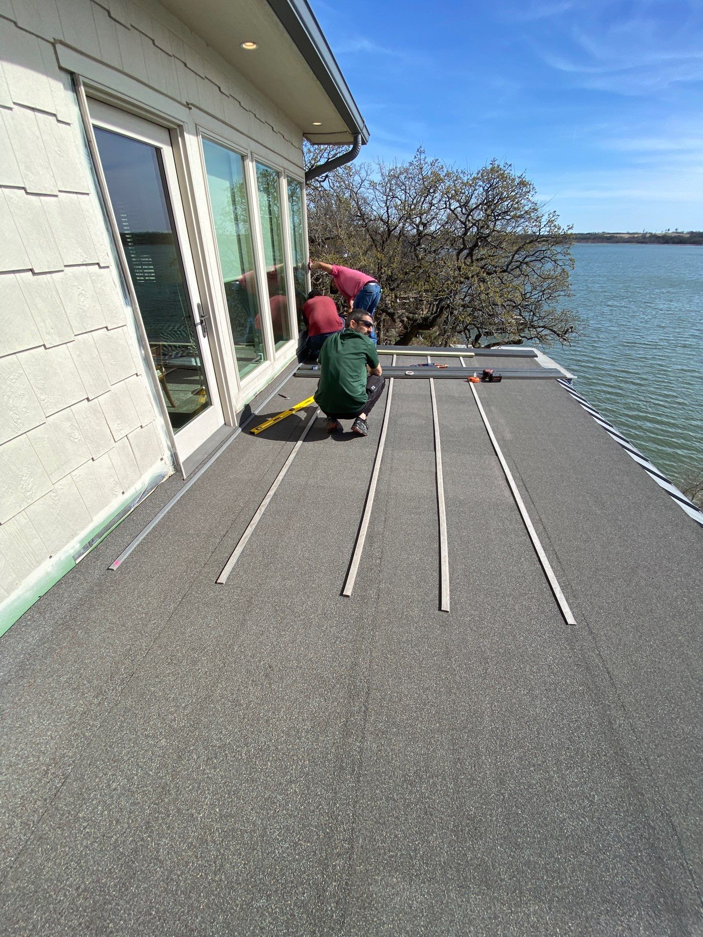 Duxxbak Deck on a Beautiful Private Lake  by BANA Roofing and Solar Supply