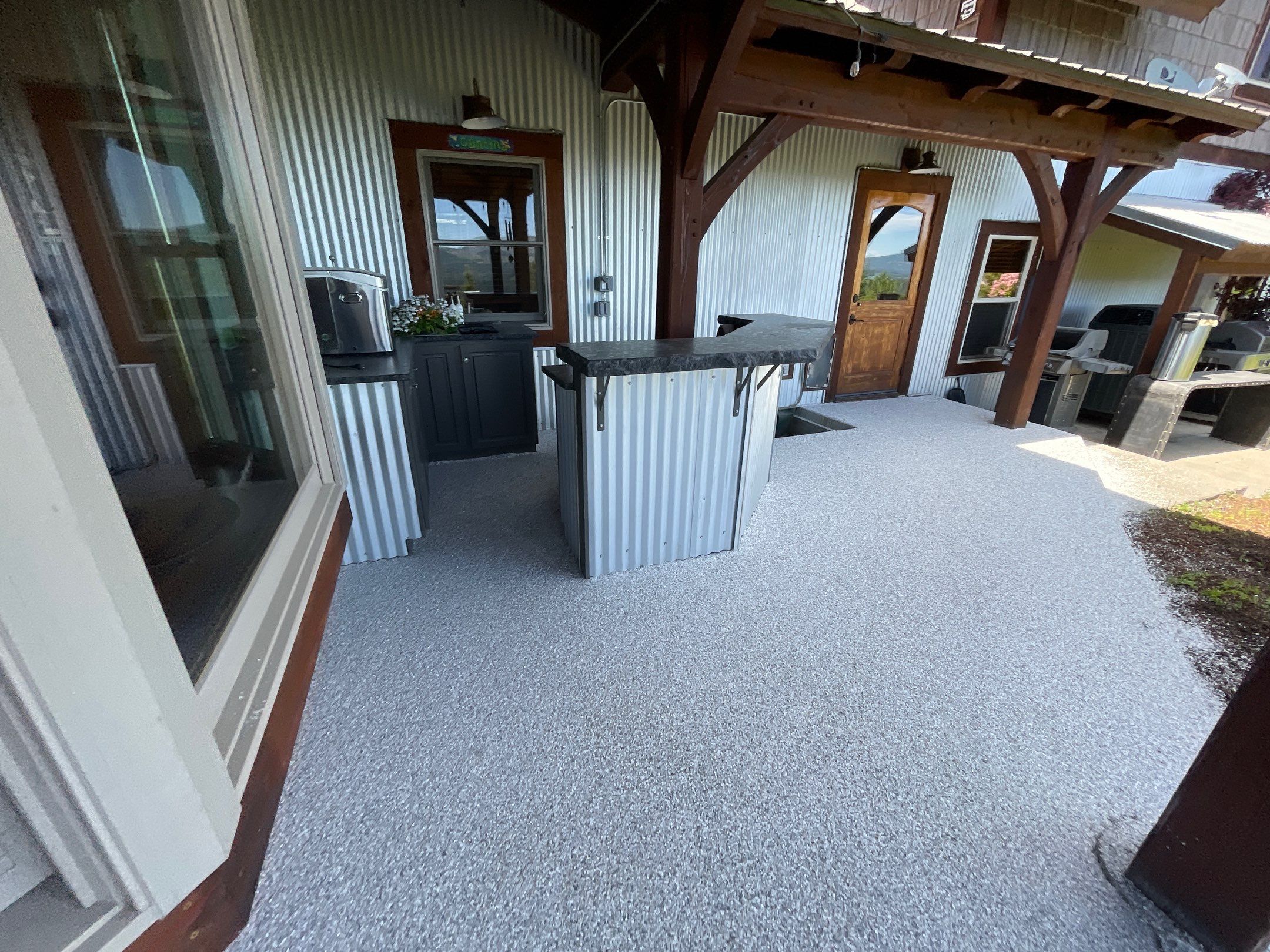 Patio Transformation using Mt Everest by Croc Coatings, LLC