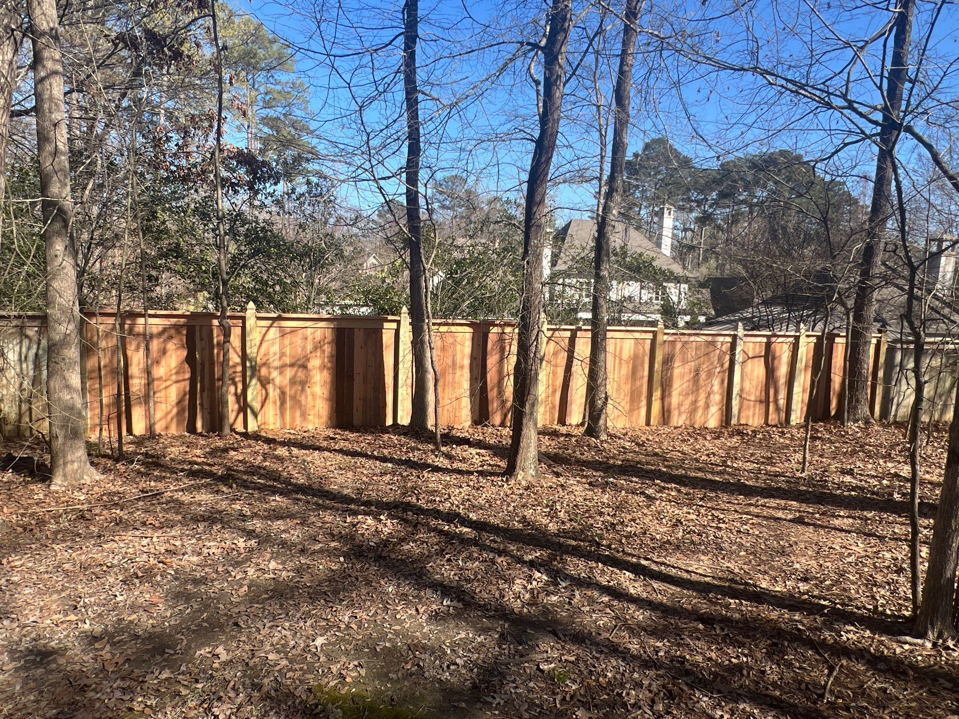 6' Cedar Good Neighbor Fence Repair French Gothic 6x6 by Roberson Construction LLC