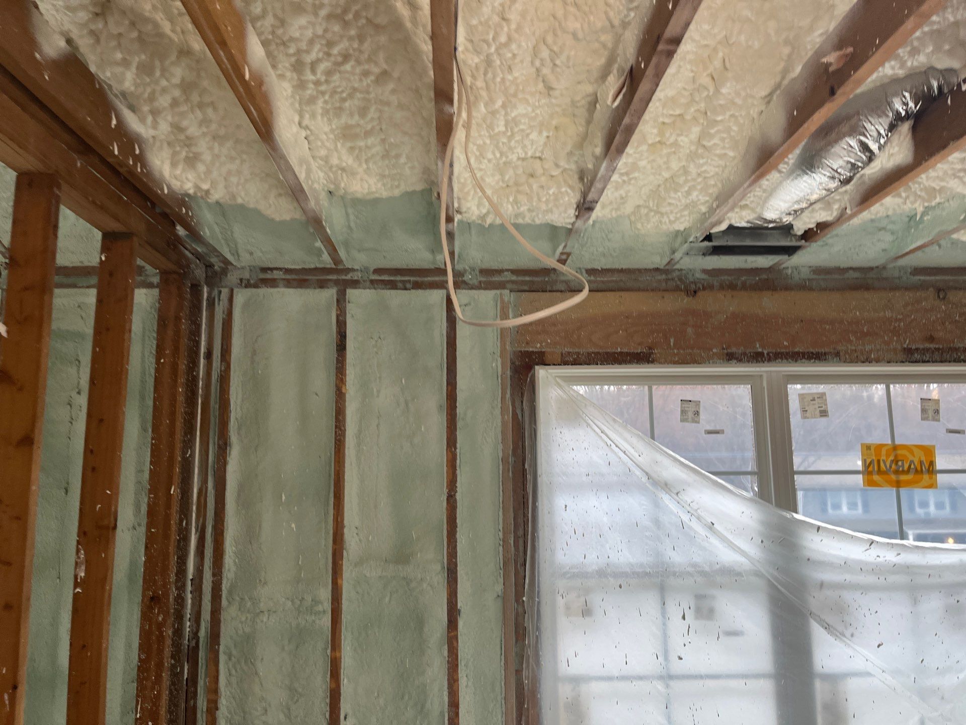 Basement Exterior Walls using Closed Cell Spray Foam by NYS Foam & Energy