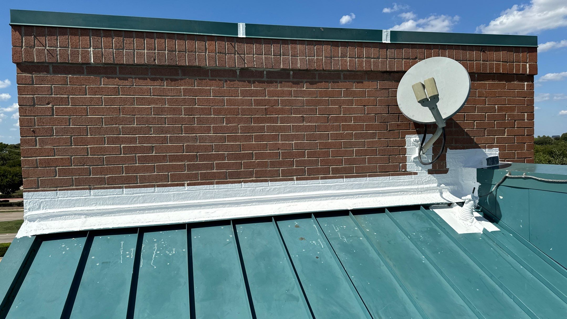 Commercial Roofing Repair using TRP #924 Eterna-Sil Premium Silicone Roof Coating by Harvey Roofing & Construction