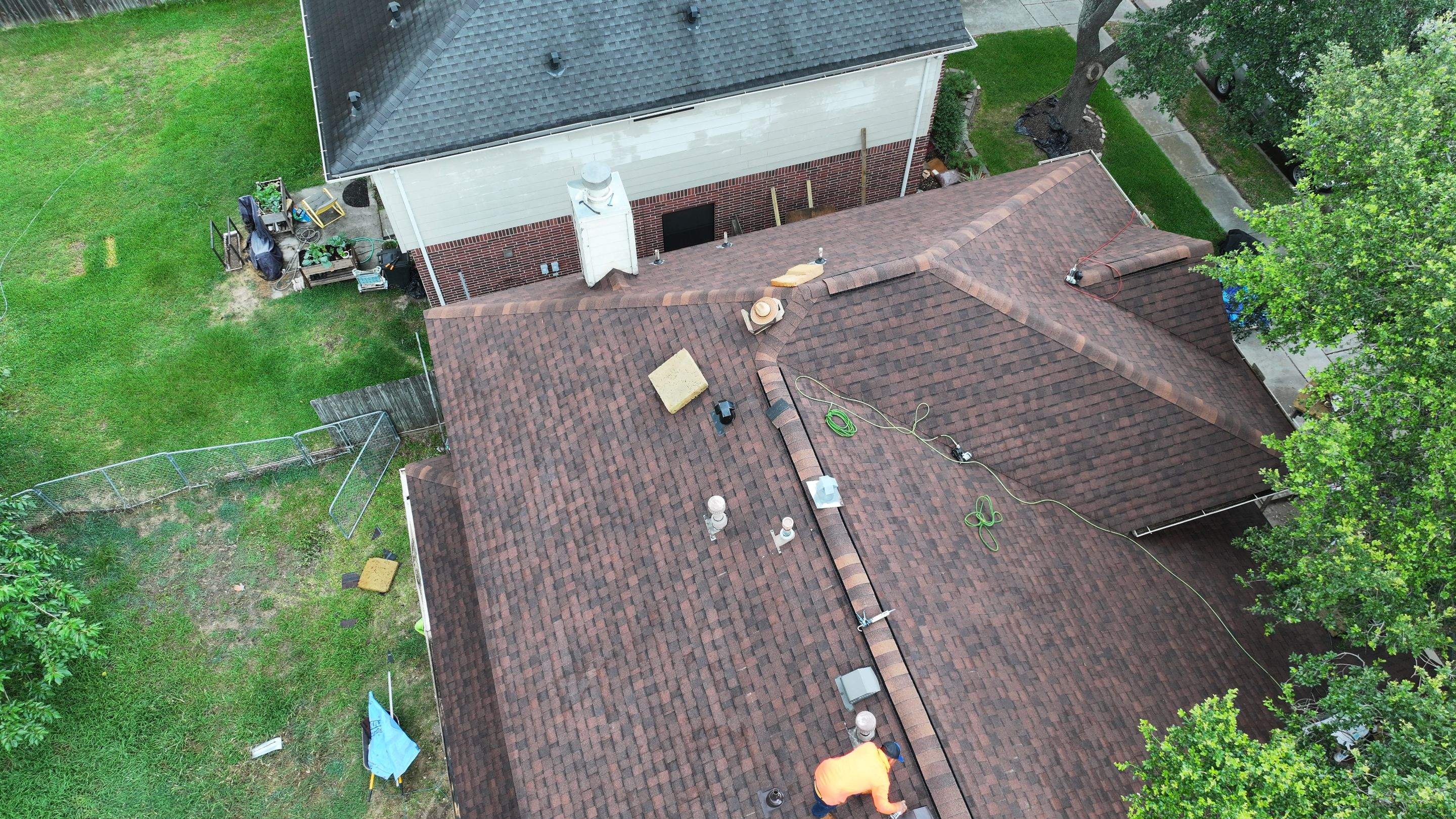 Autumn Brown Shingle Roof Replacement — Houston, TX by PL Roofing & SB Roofing, LLC.
