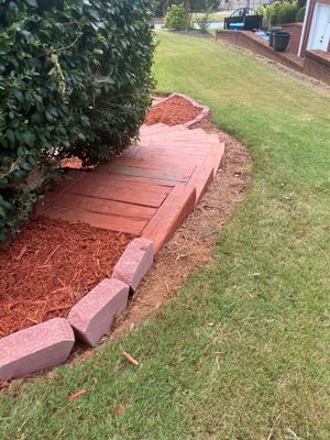 wall block and mulch