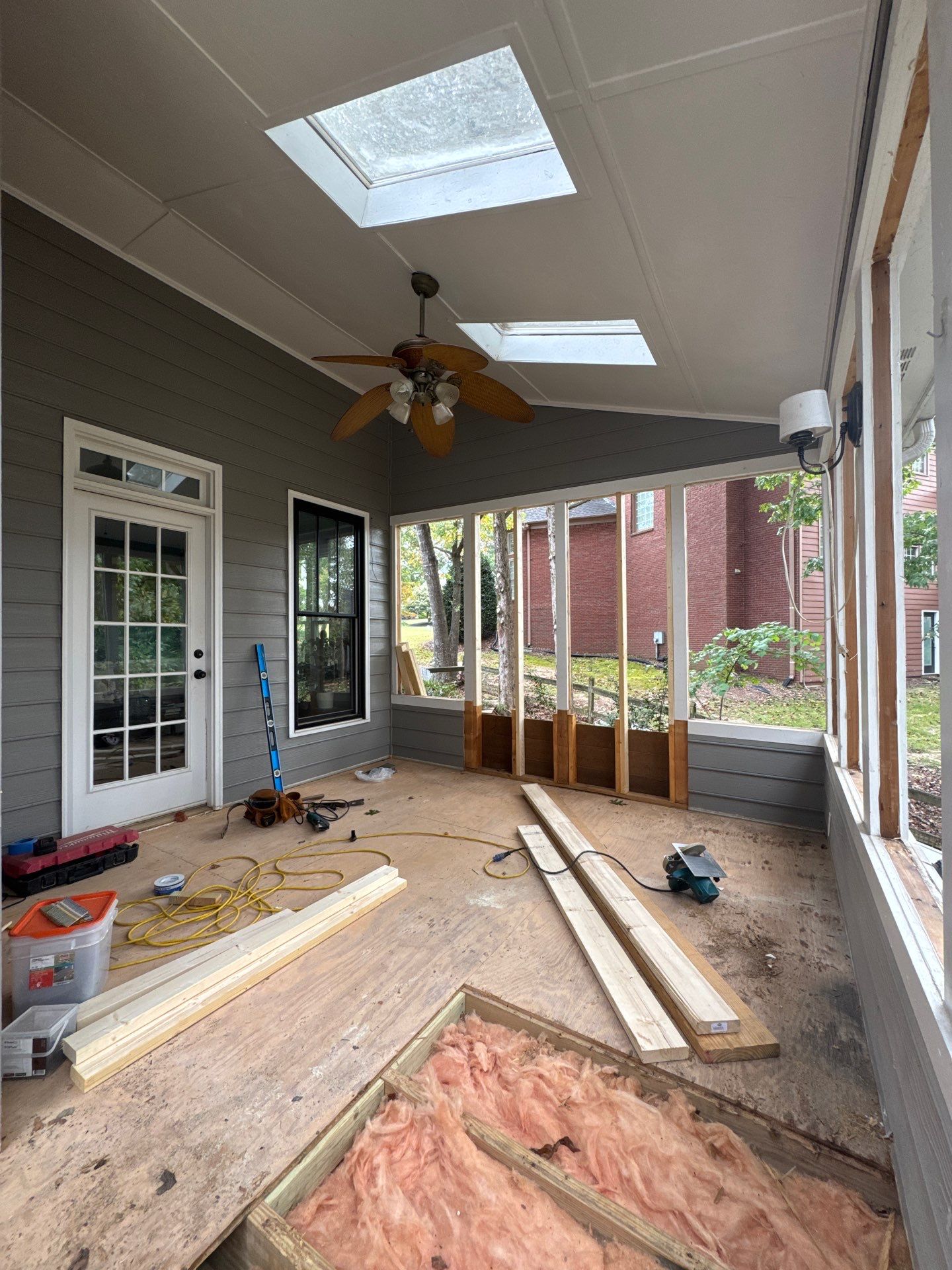 Custom Multi-Level Composite Deck and Sunroom Addition in Suwanee by Swift Home Renovations 