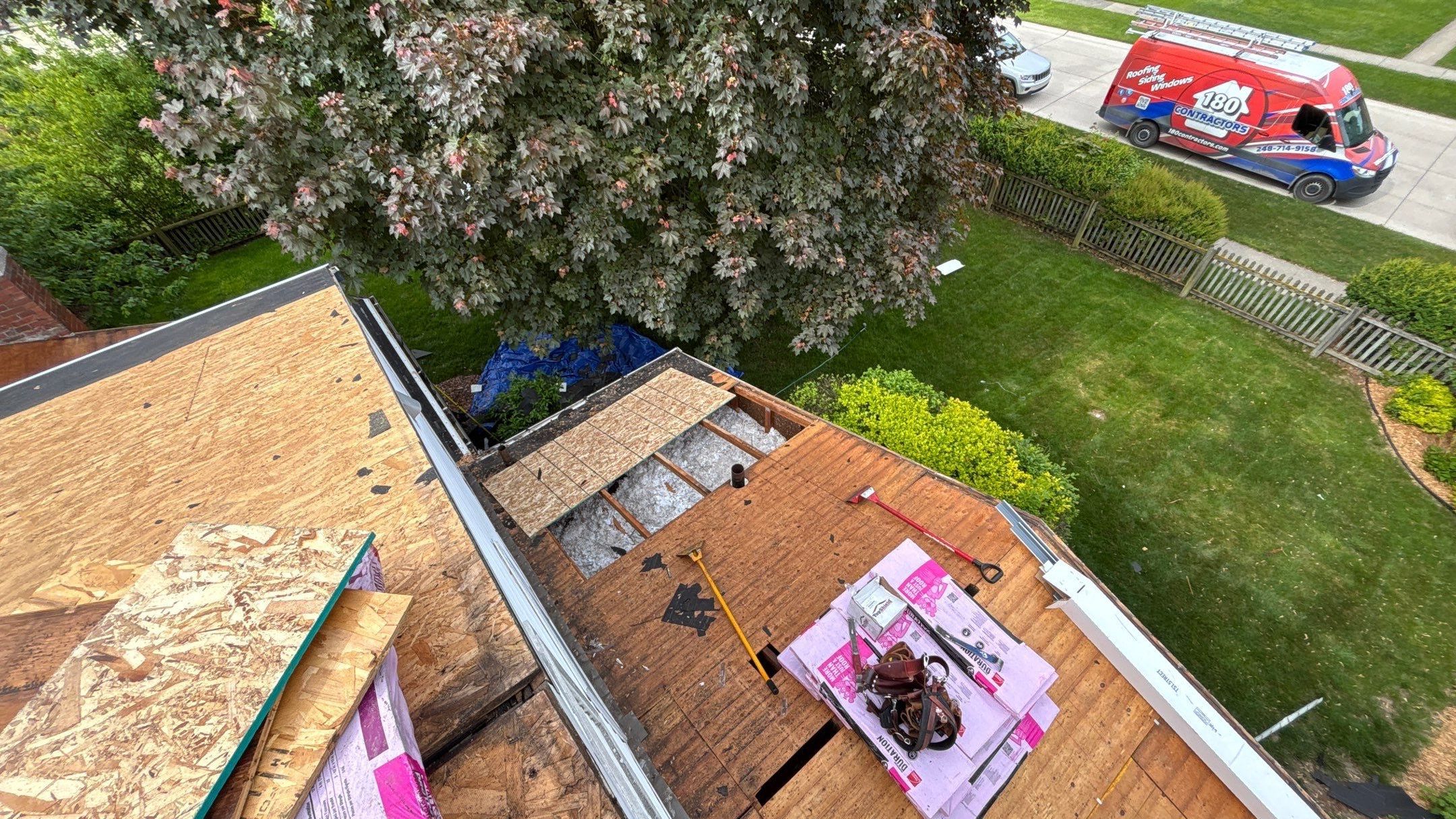 Roof Replacement using Owens Corning Estate Gray by 180 Contractors